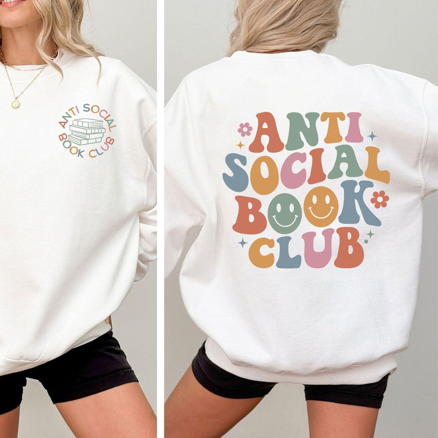 Antisozialer Buchclub Sweatshirt und Shirts - Bücherwurm Geschenk - GiftHaus