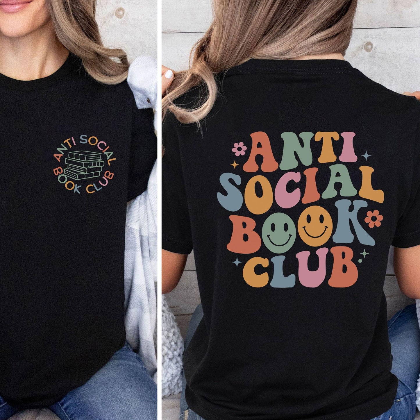 Antisozialer Buchclub Sweatshirt und Shirts - Bücherwurm Geschenk - GiftHaus