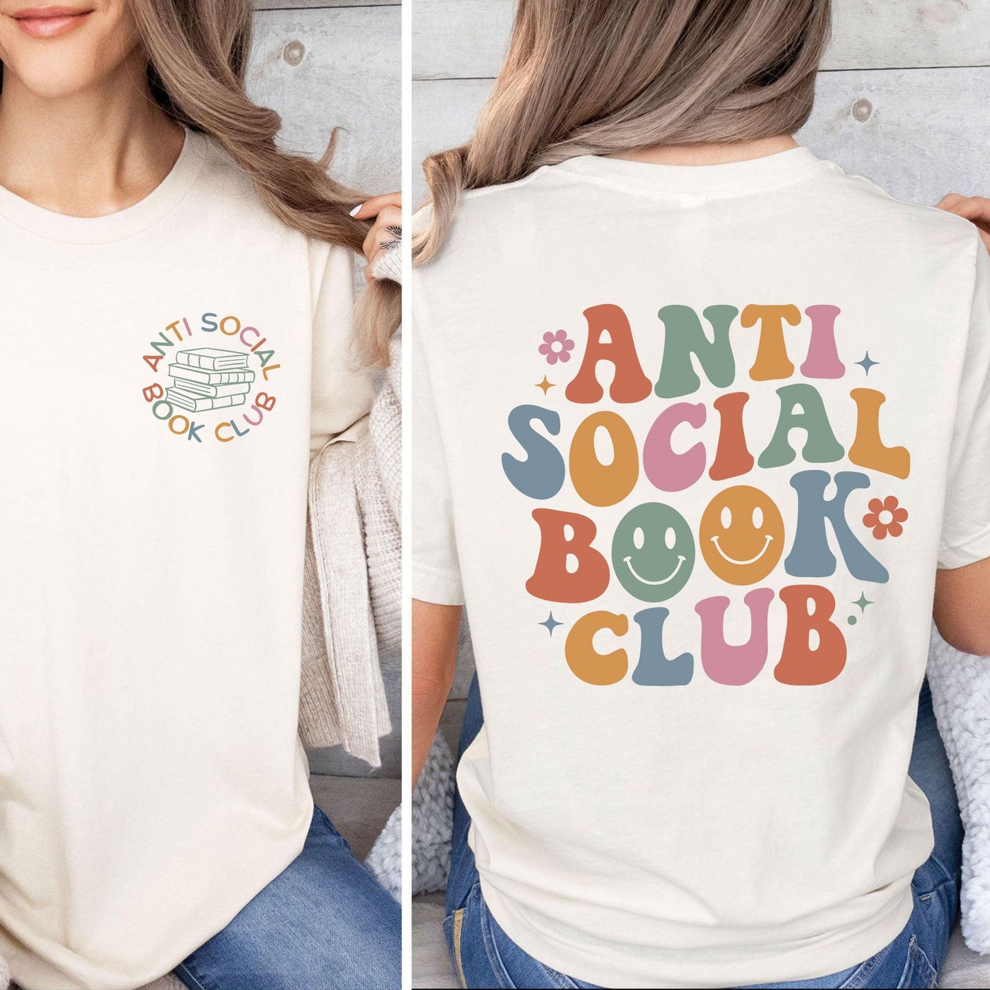 Antisozialer Buchclub Sweatshirt und Shirts - Bücherwurm Geschenk - GiftHaus