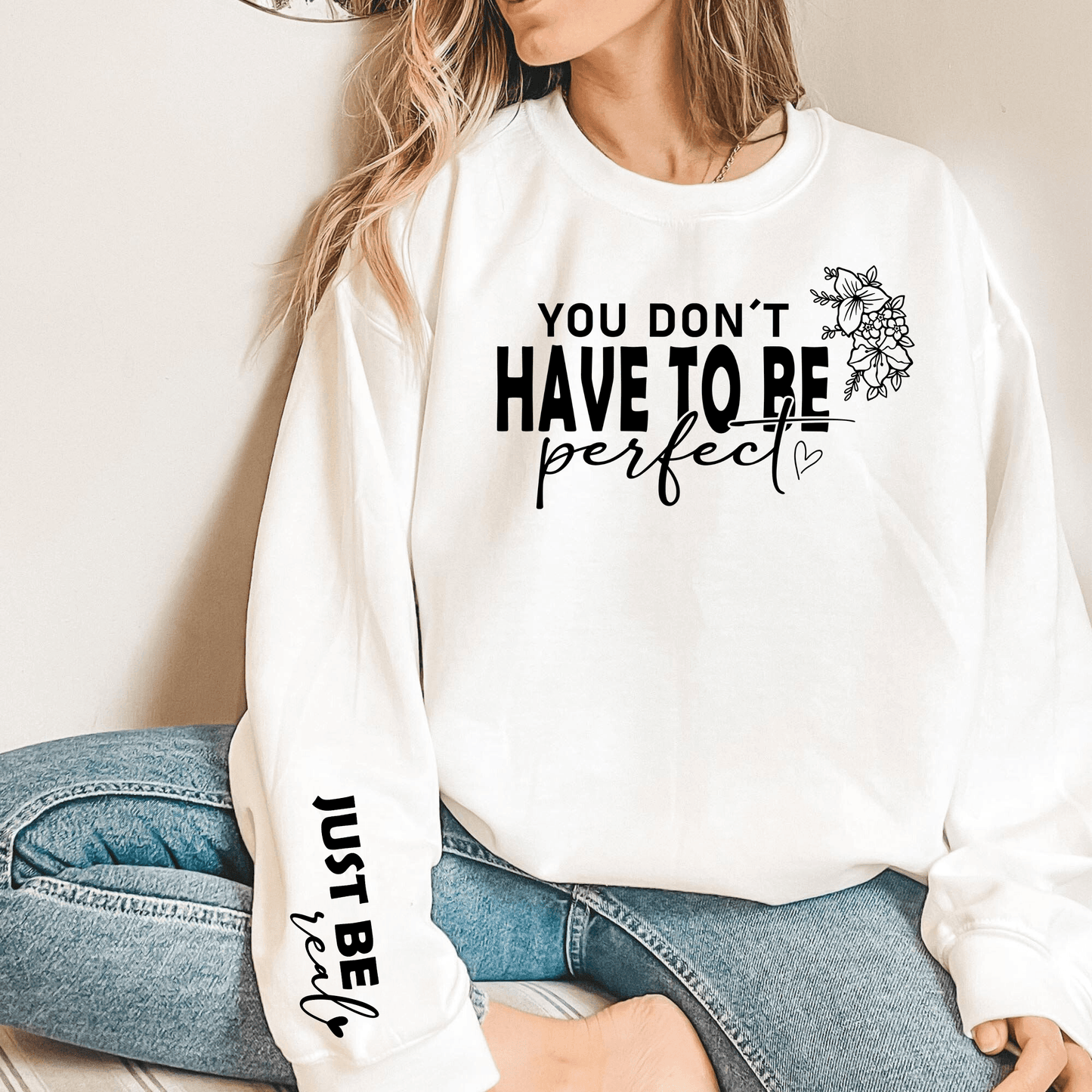 Authentisches 'Sei Echt' Sweatshirt - Persönlich Anpassbar - GiftHaus