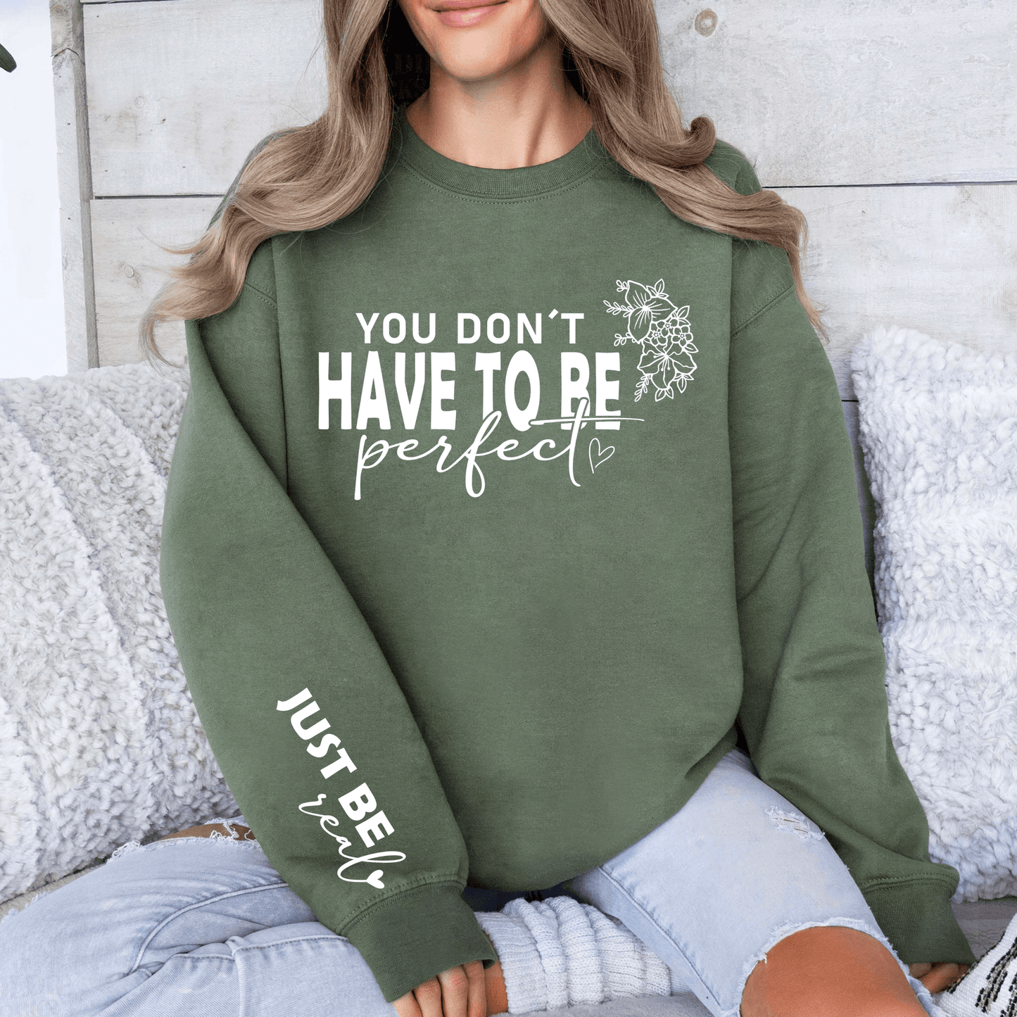 Authentisches 'Sei Echt' Sweatshirt - Persönlich Anpassbar - GiftHaus