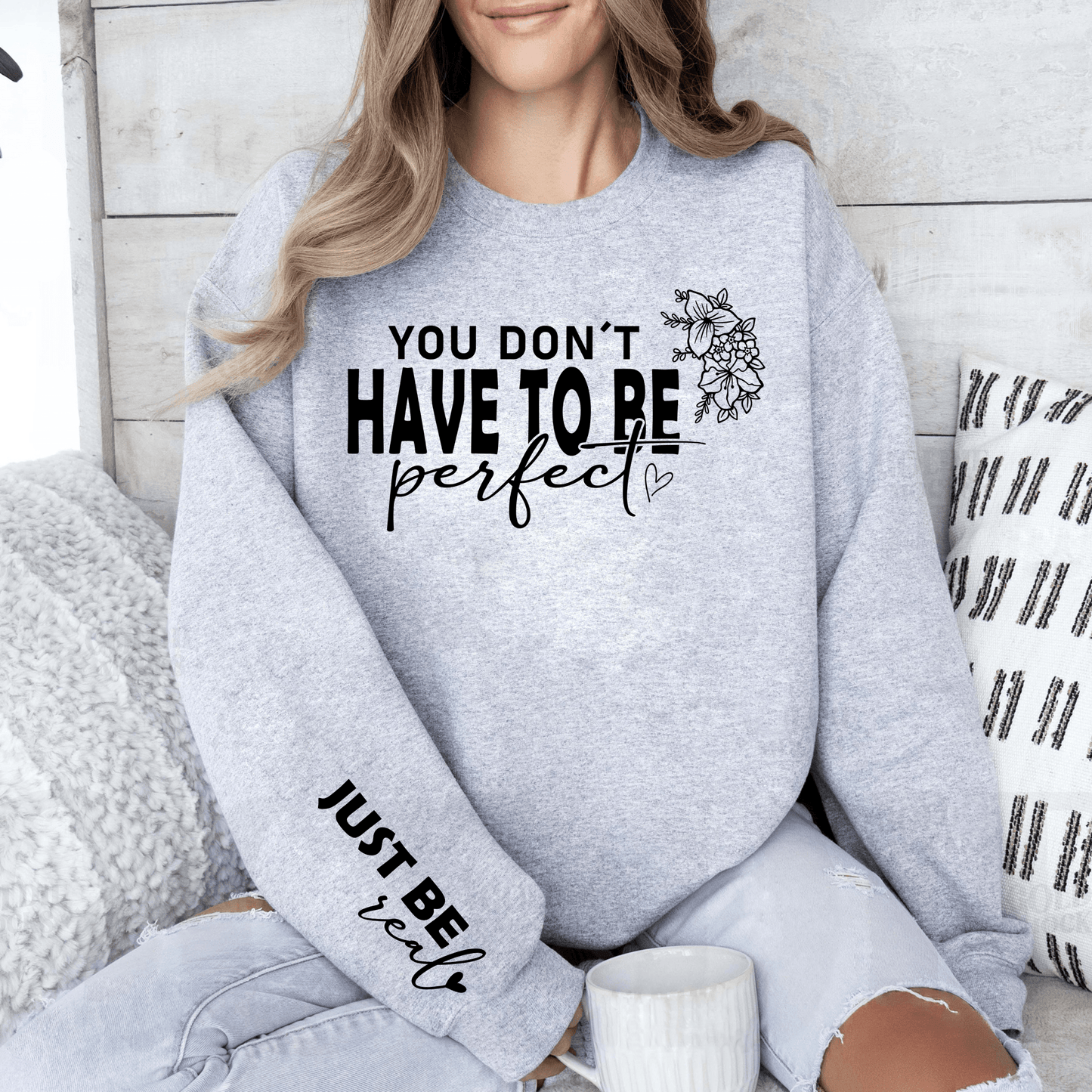 Authentisches 'Sei Echt' Sweatshirt - Persönlich Anpassbar - GiftHaus