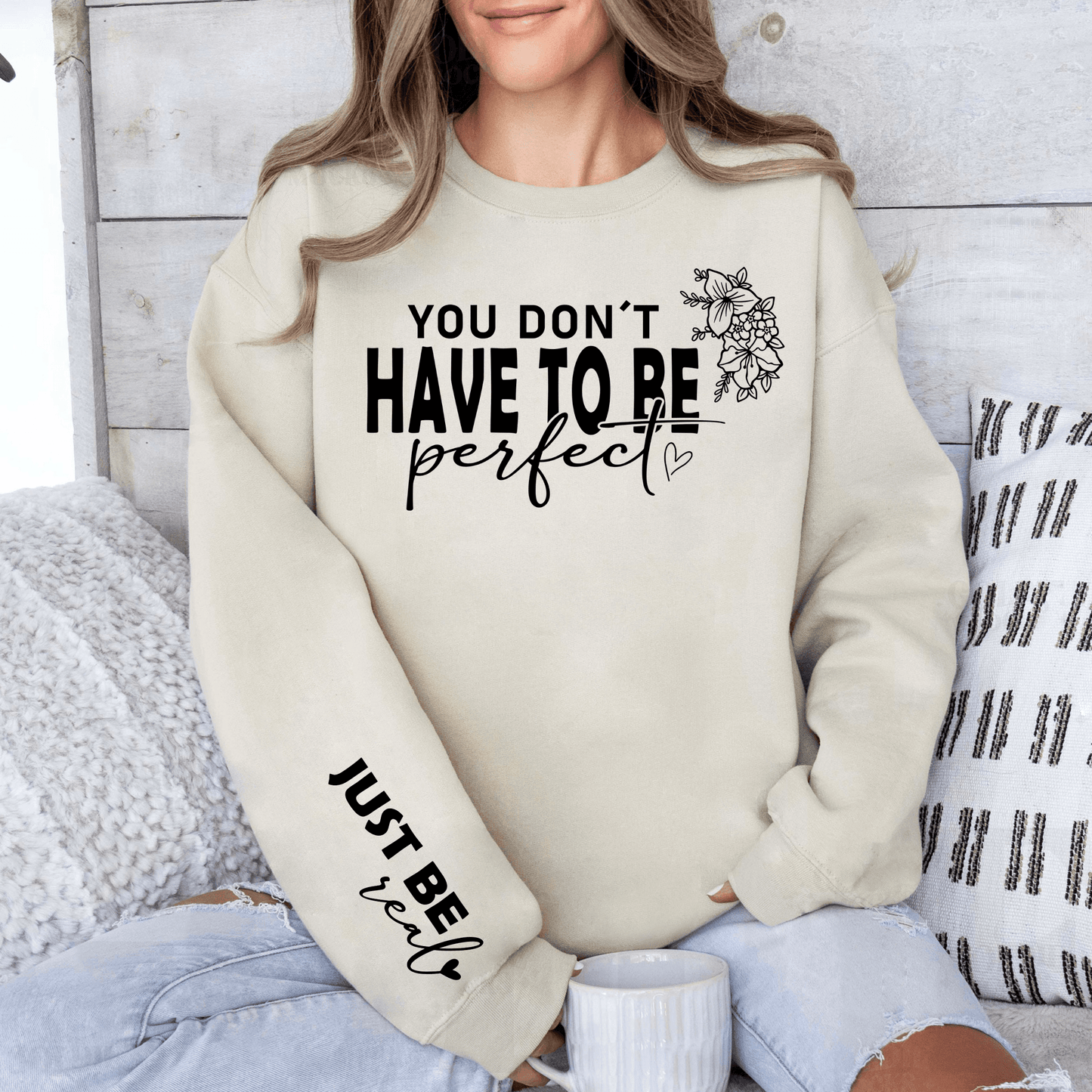 Authentisches 'Sei Echt' Sweatshirt - Persönlich Anpassbar - GiftHaus