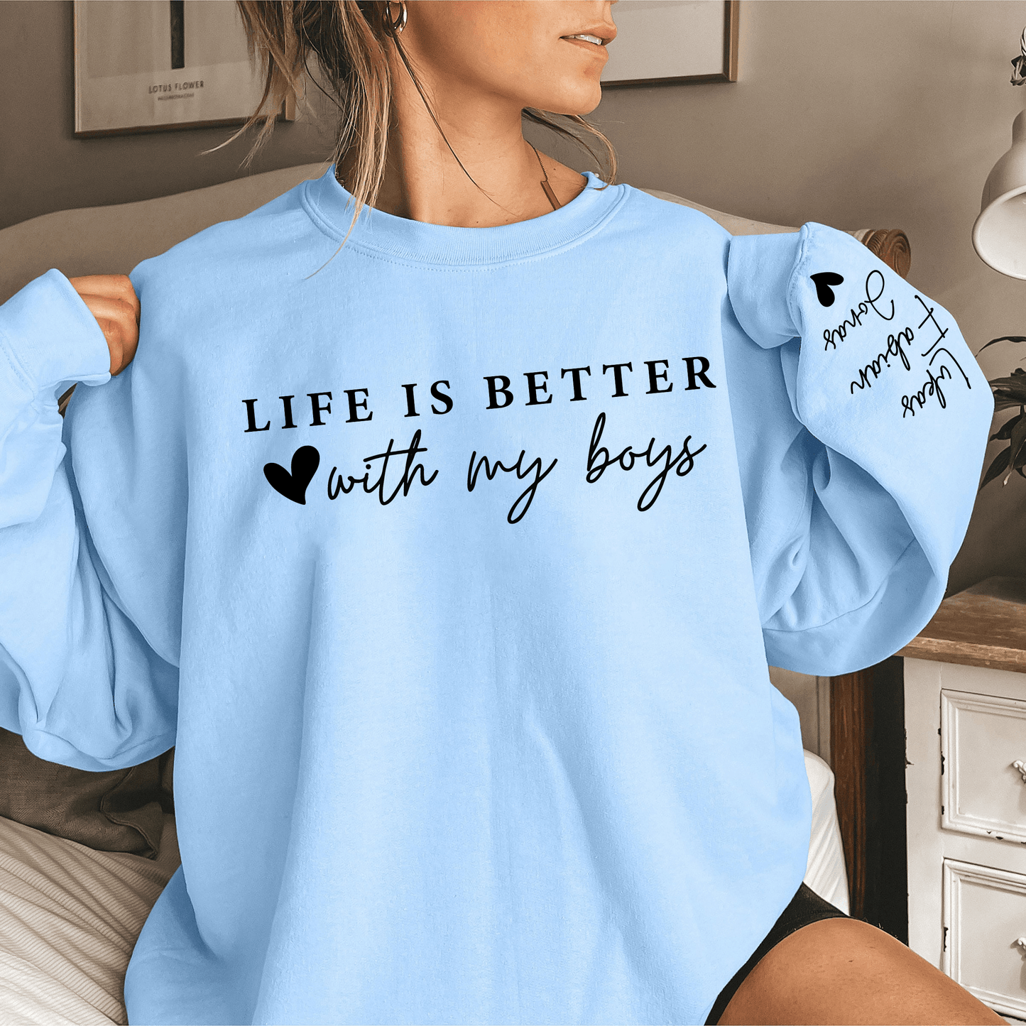 Besser mit meinen Jungs – Personalisiertes Herzgeschenk für Mütter - GiftHaus