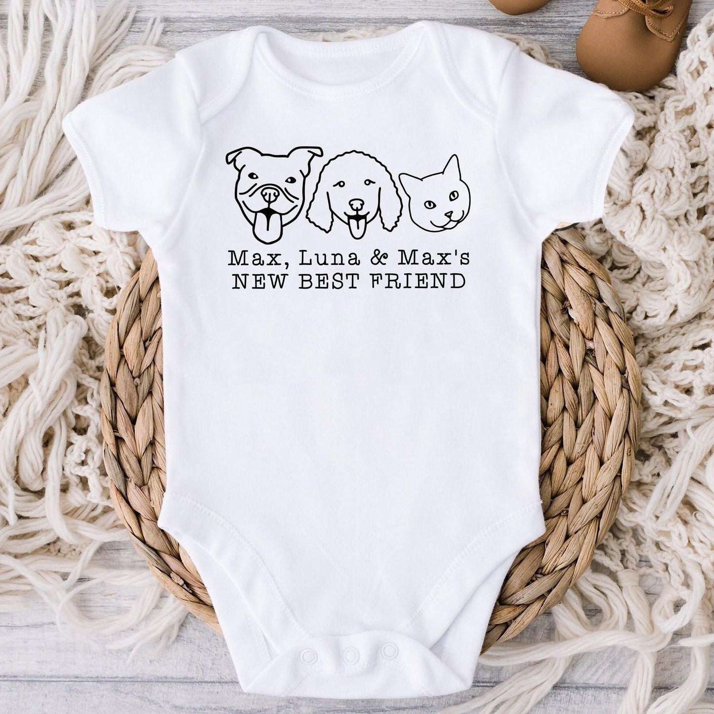 Best Friend Dog Onesie – Personalisiertes Hunde-Onesie-Sweatshirt - GiftHaus