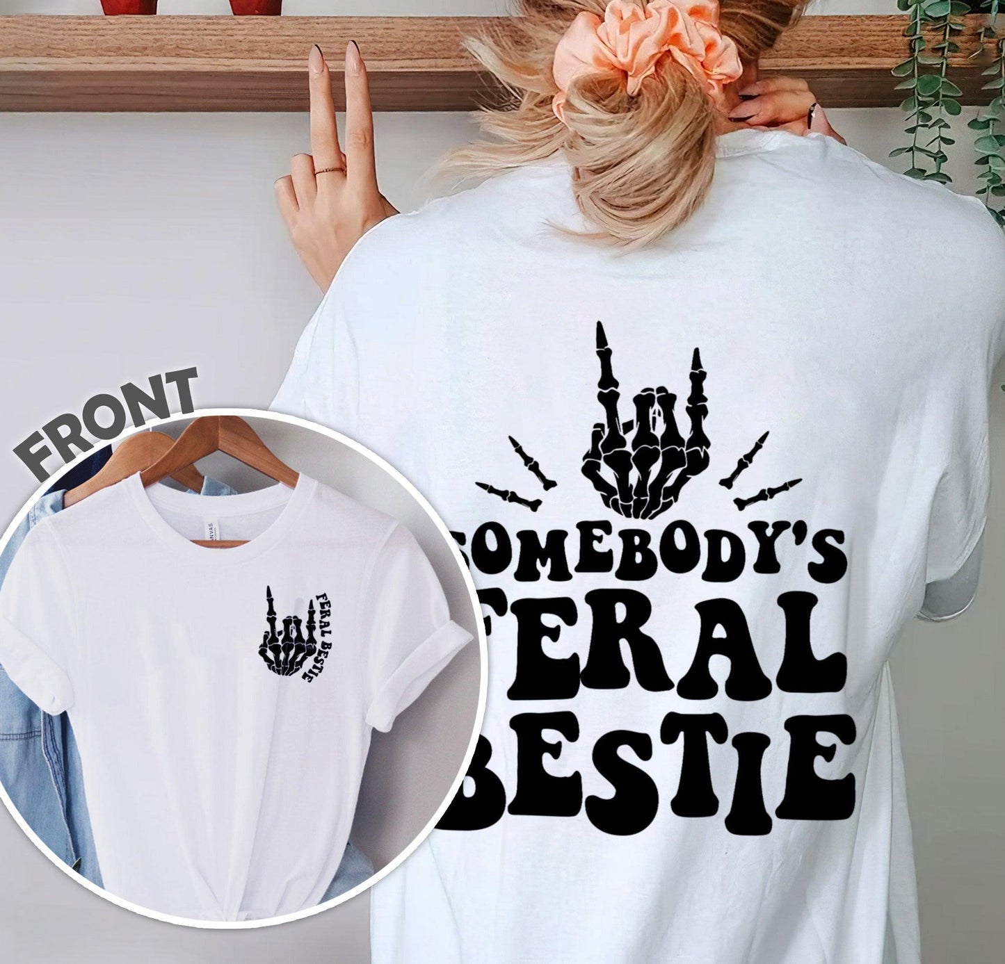 Best Friend Shirt, Somebody es Feral Bestie Sweatshirt - GiftHaus