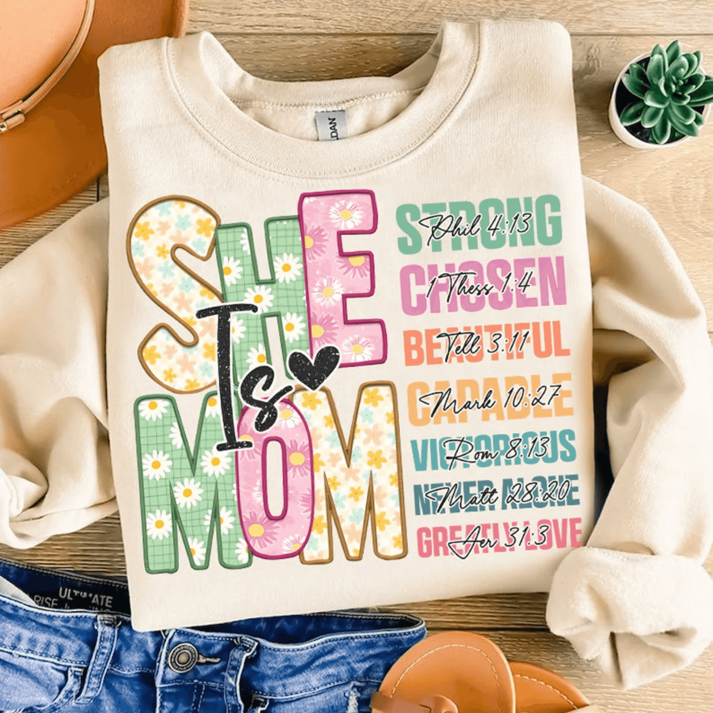Blessed Mom - Retro Design with Inspirational Quote, Perfect Mother's Day Gift - GiftHaus