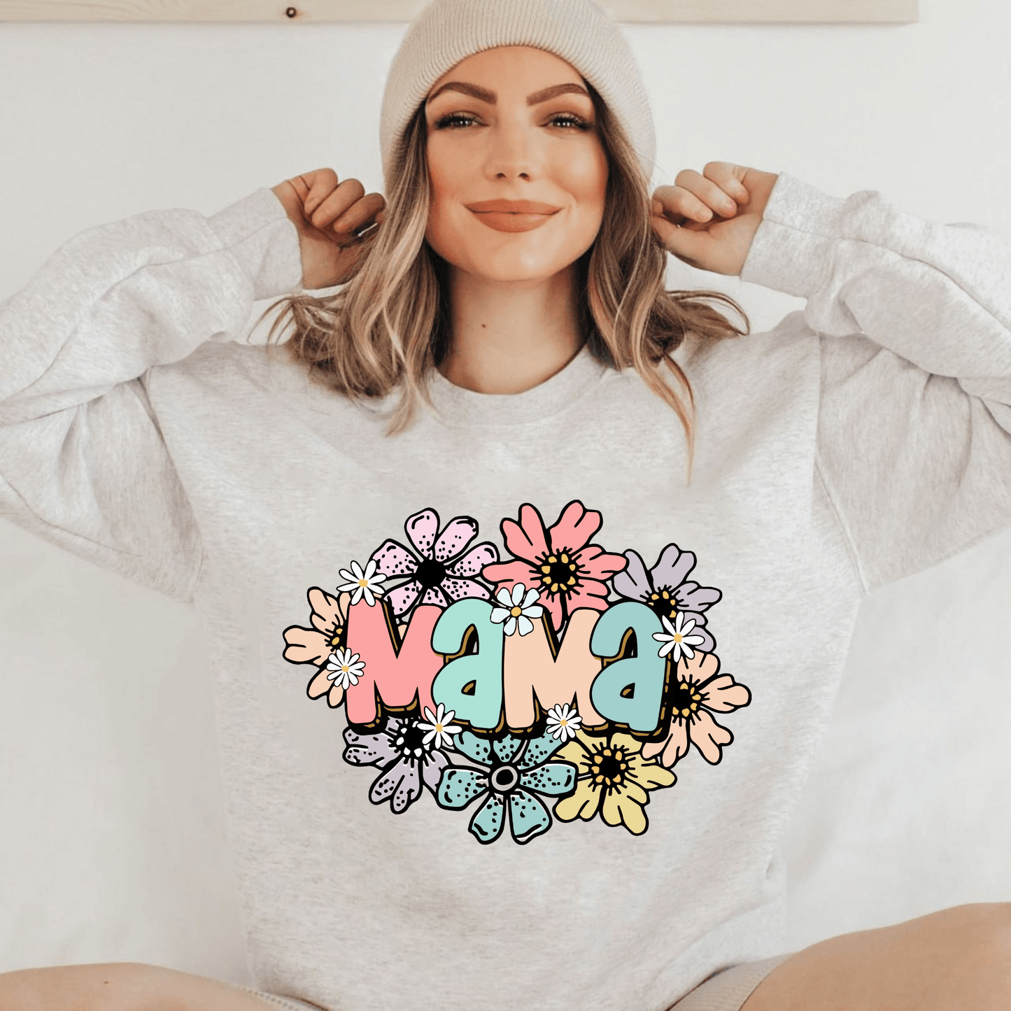 Blumenherz Mama Sweatshirt - Geschenk für den Muttertag - GiftHaus
