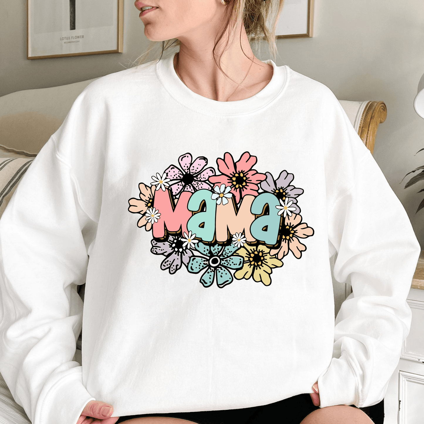 Blumenherz Mama Sweatshirt - Geschenk für den Muttertag - GiftHaus