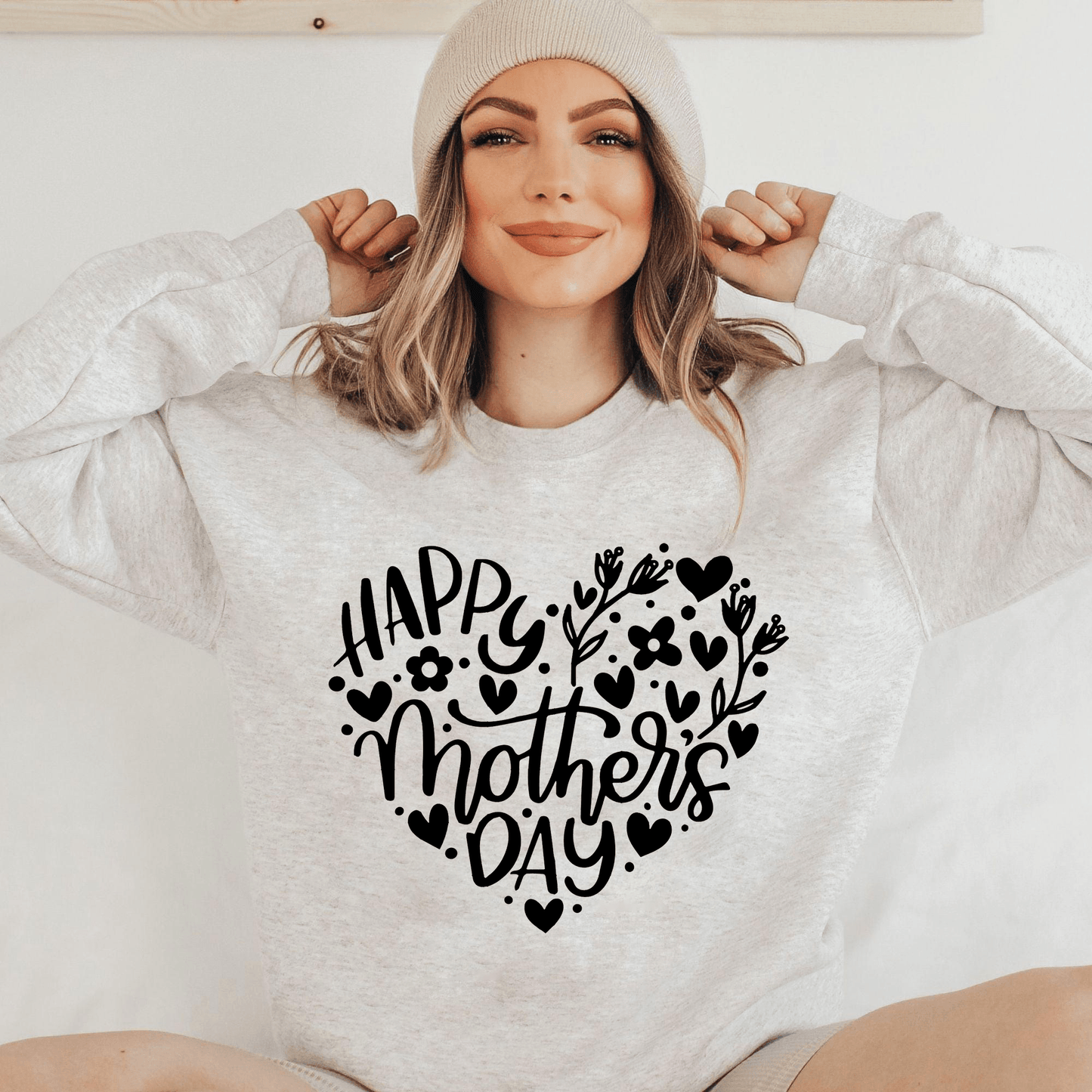 Blumenherz Muttertags-Sweatshirt - Für die geliebte Mutter - GiftHaus