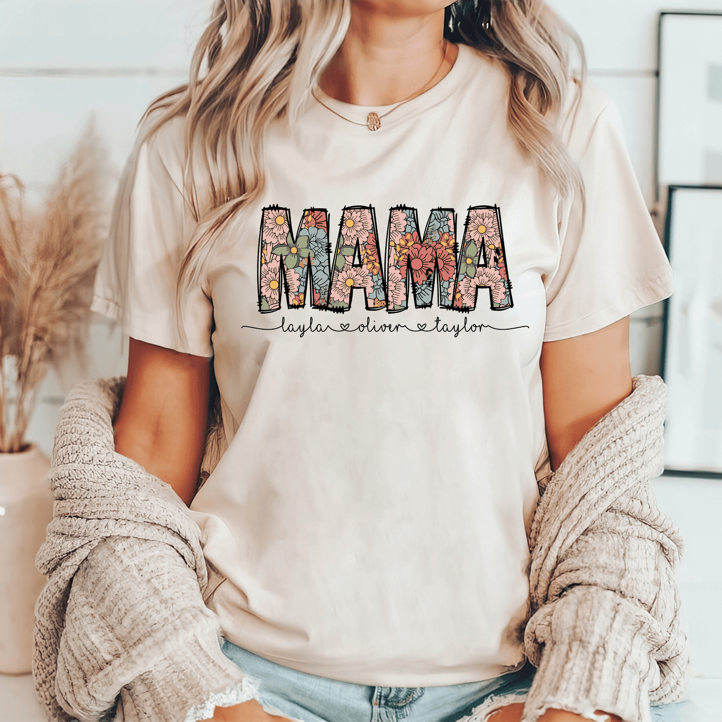 "Blumenmama" Sweatshirt - Personalisiertes Geschenk für Mütter - GiftHaus