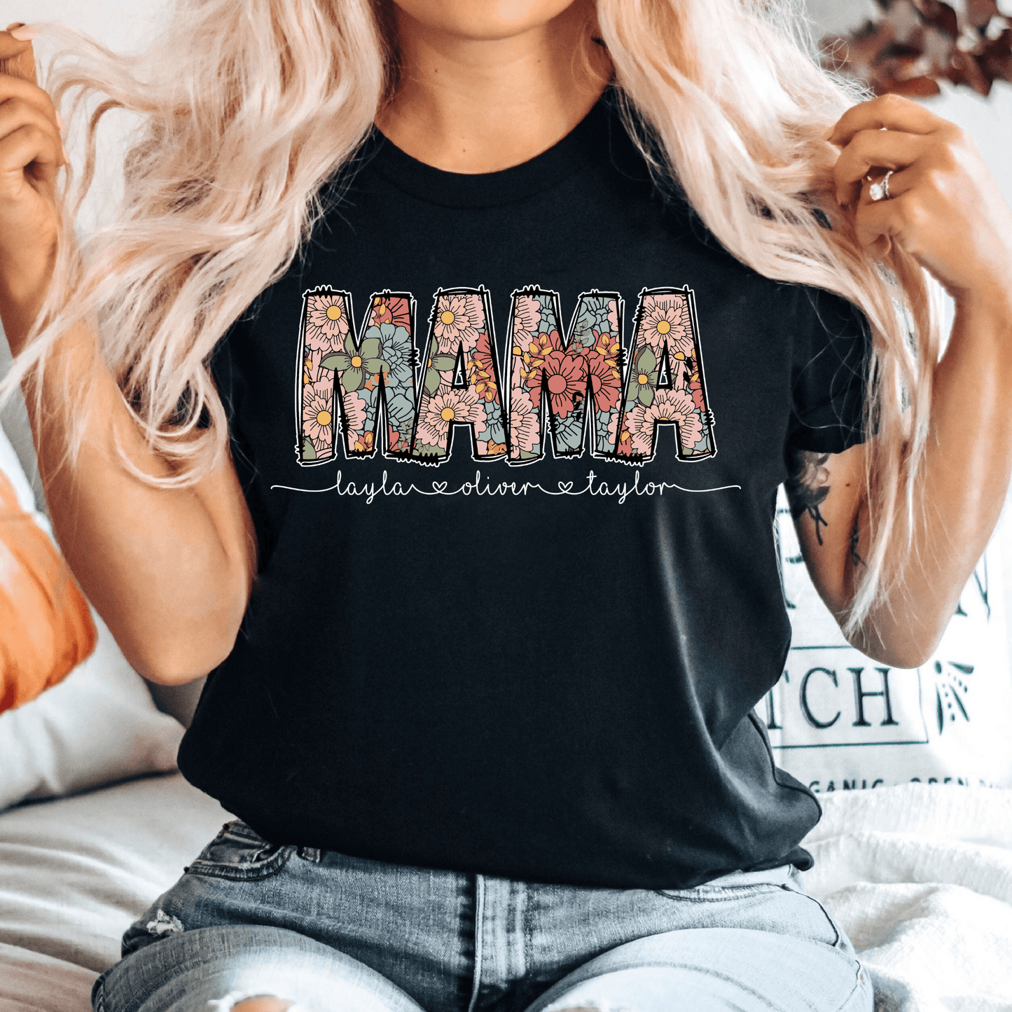 "Blumenmama" Sweatshirt - Personalisiertes Geschenk für Mütter - GiftHaus