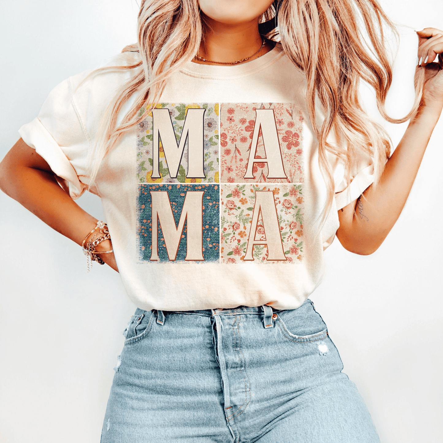 Blumenmuster Mama-Sweatshirt - Für stilsichere Mütter - GiftHaus