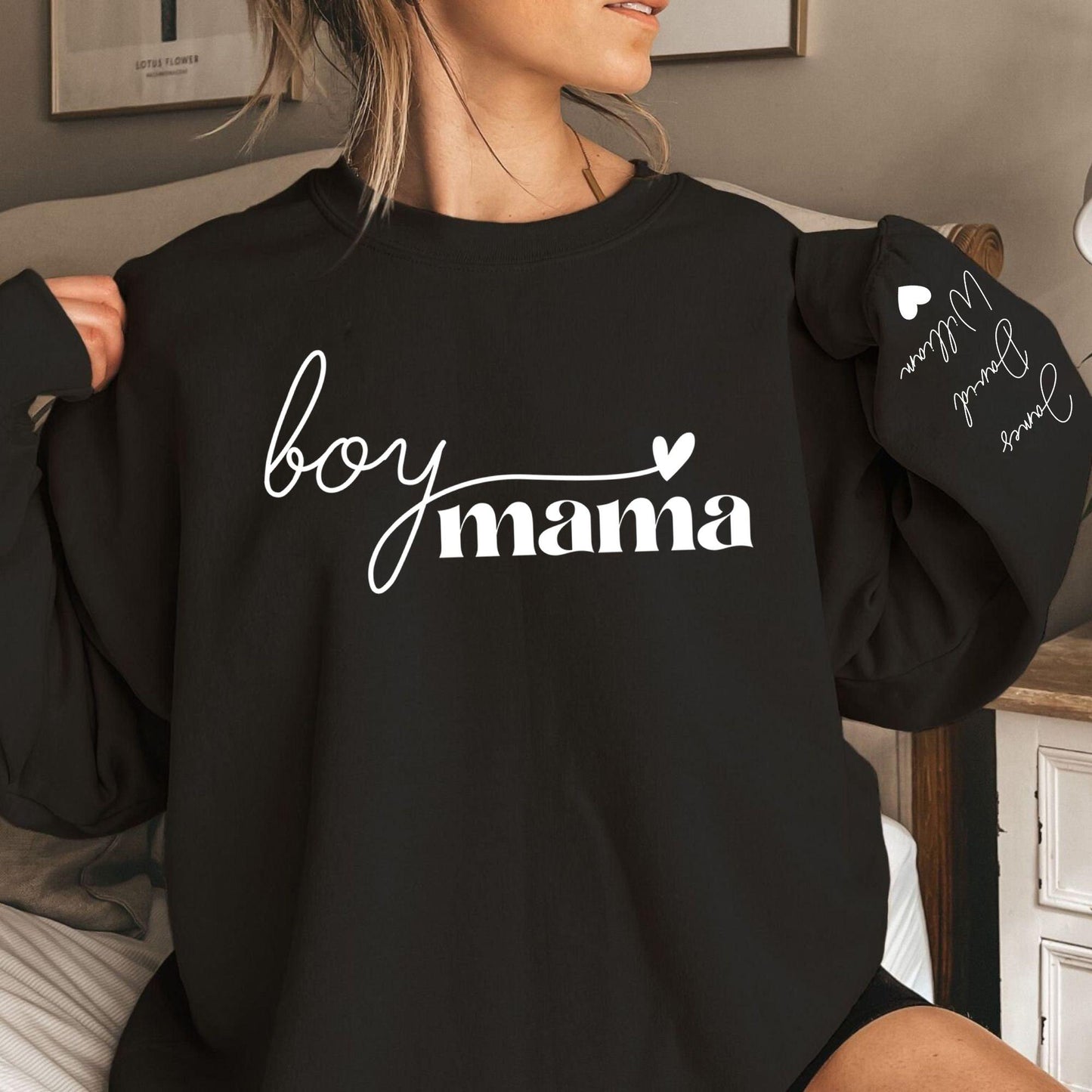 Boy Mama - Personalisiertes Sweatshirt für Mama - GiftHaus