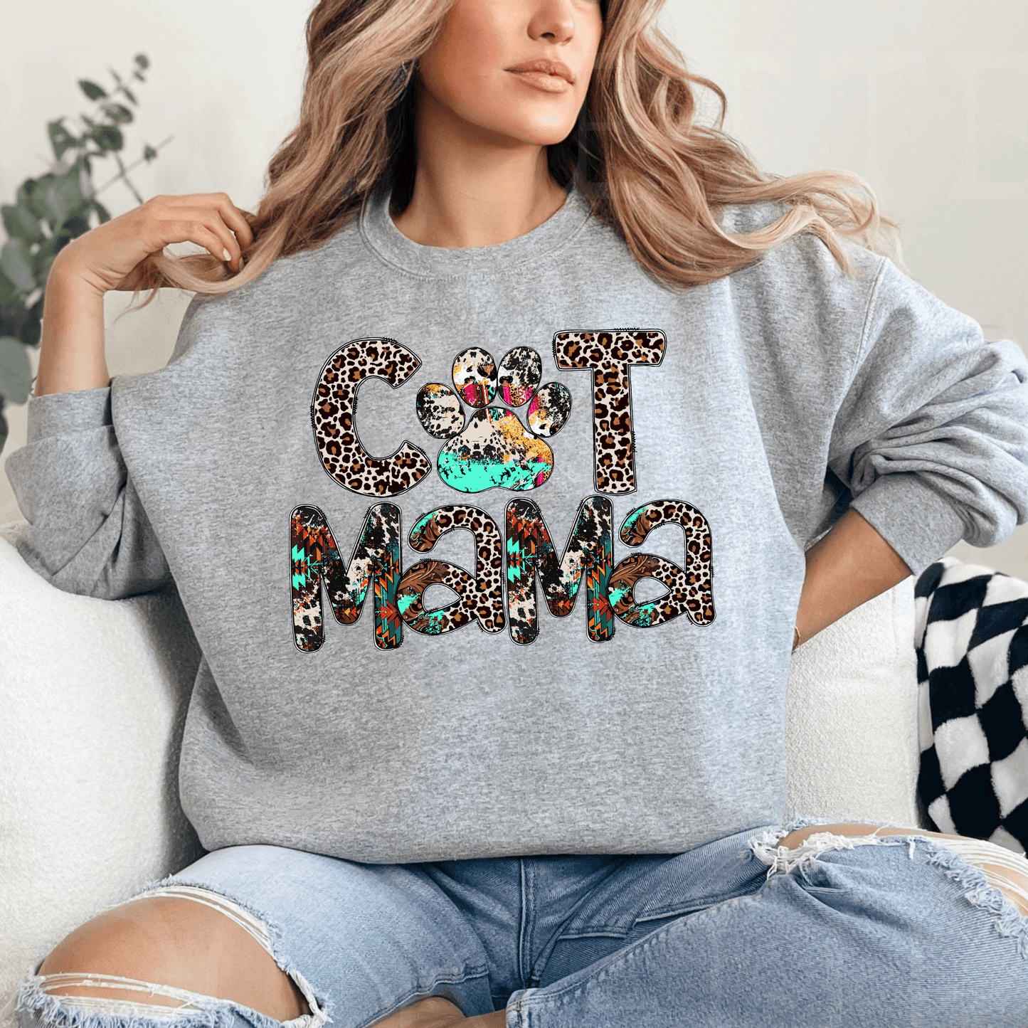 Cool Cat Mama Sweatshirt - Für Katzenliebende Mütter - GiftHaus
