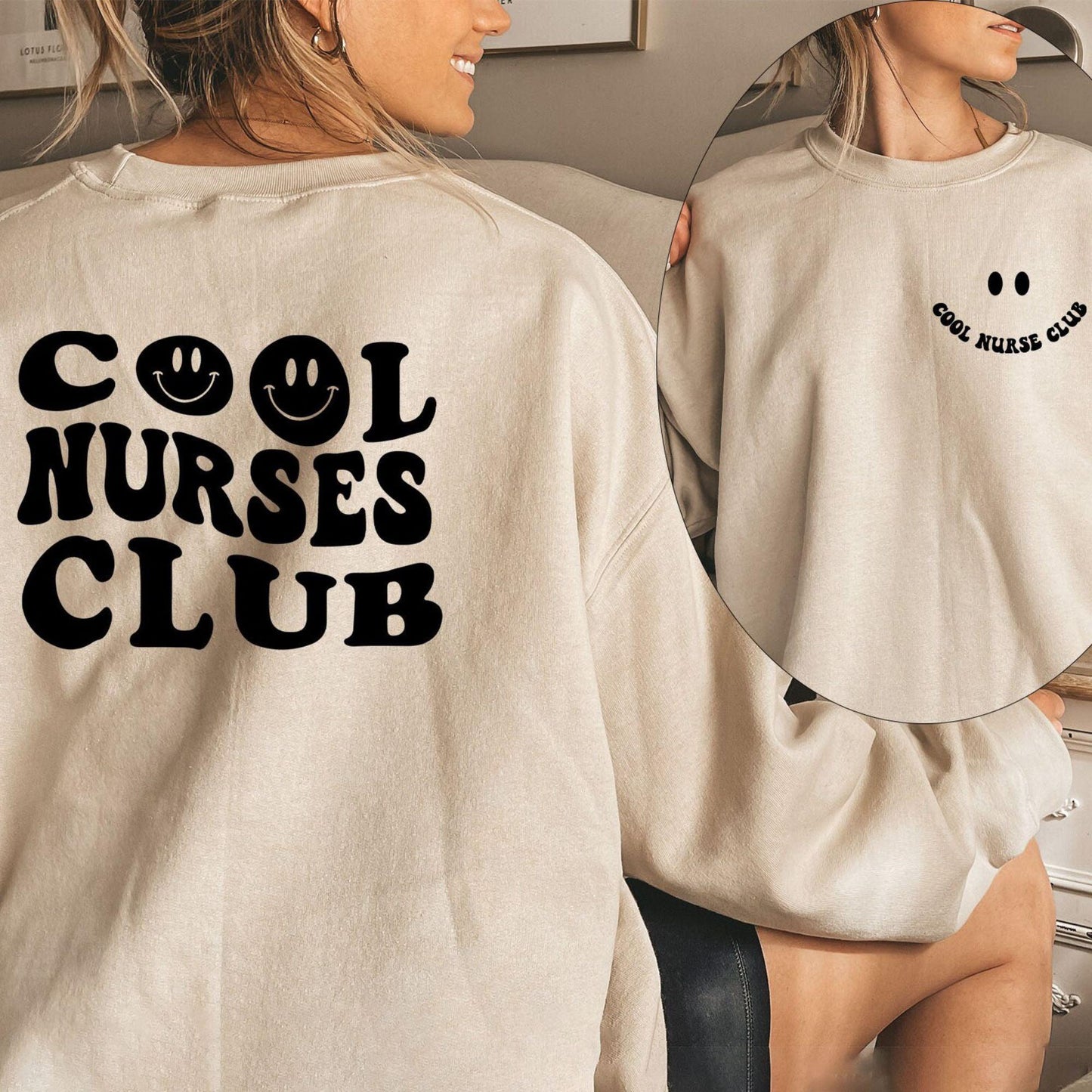 Cooles Nurses Club Sweatshirt - GiftHaus