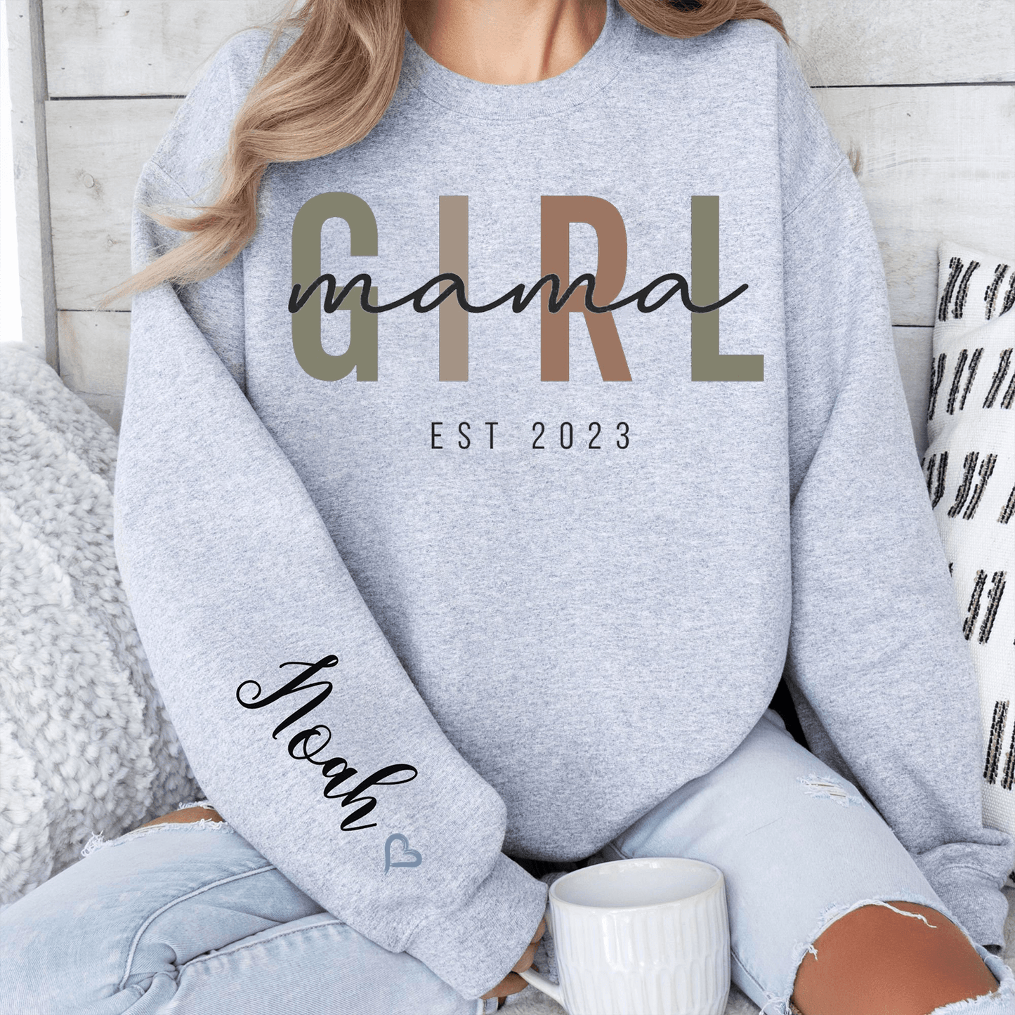 Custom 'Girl Mama' Sweatshirt - Chic Mom Gift - GiftHaus