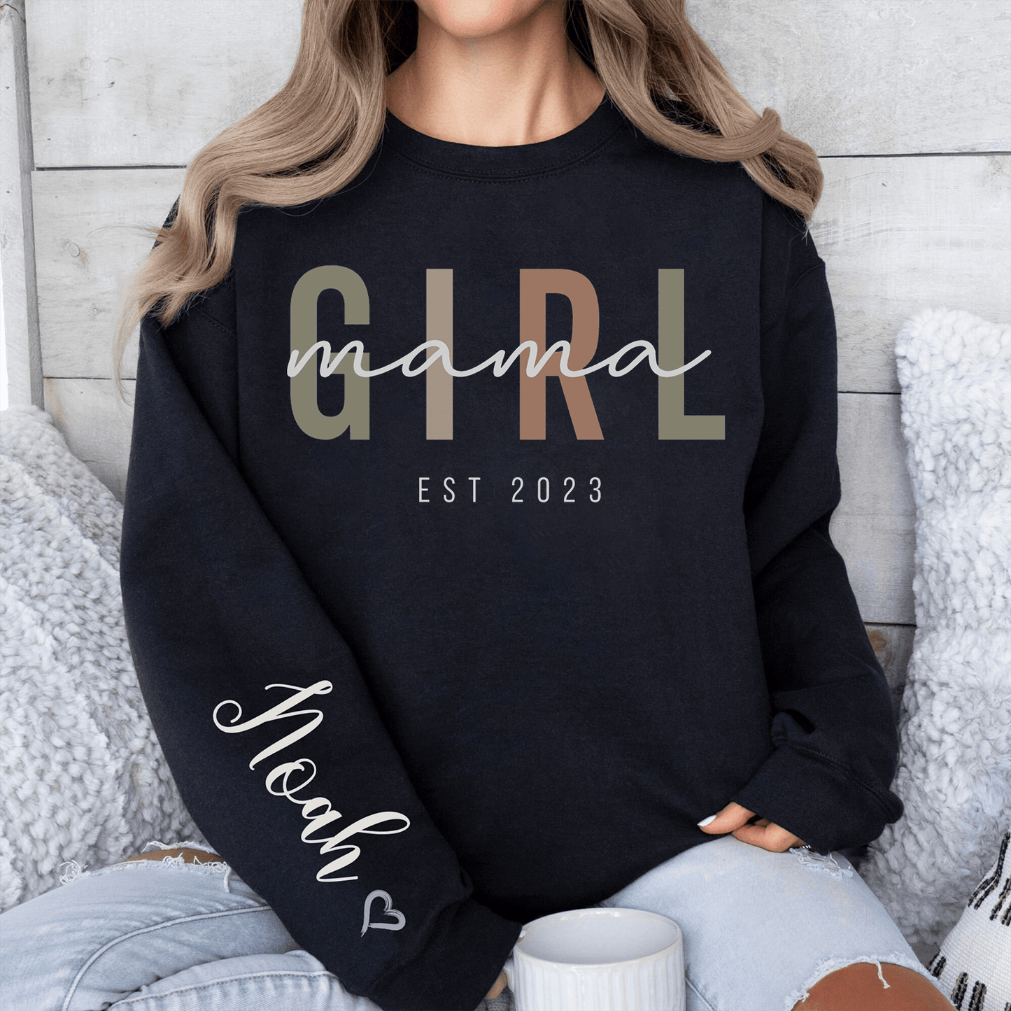 Custom 'Girl Mama' Sweatshirt - Chic Mom Gift - GiftHaus