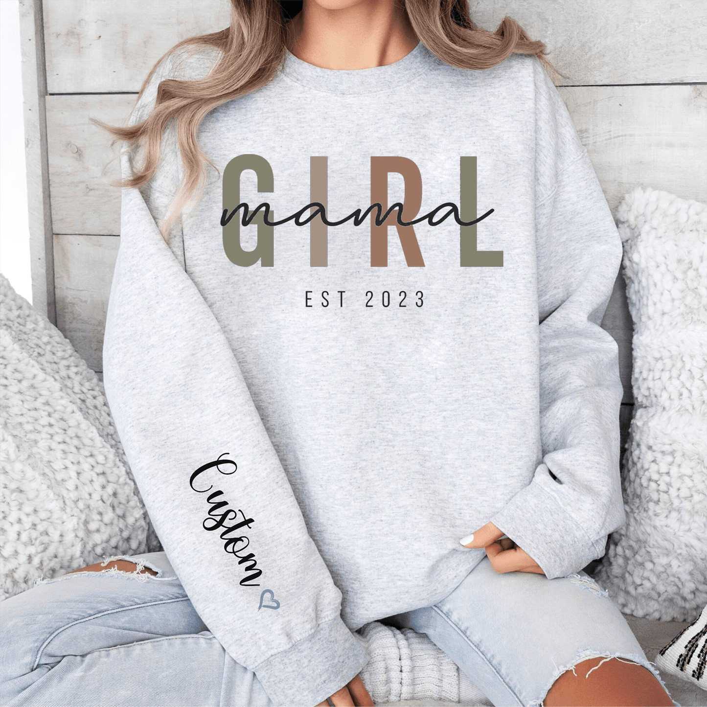Custom 'Girl Mama' Sweatshirt - Chic Mom Gift - GiftHaus