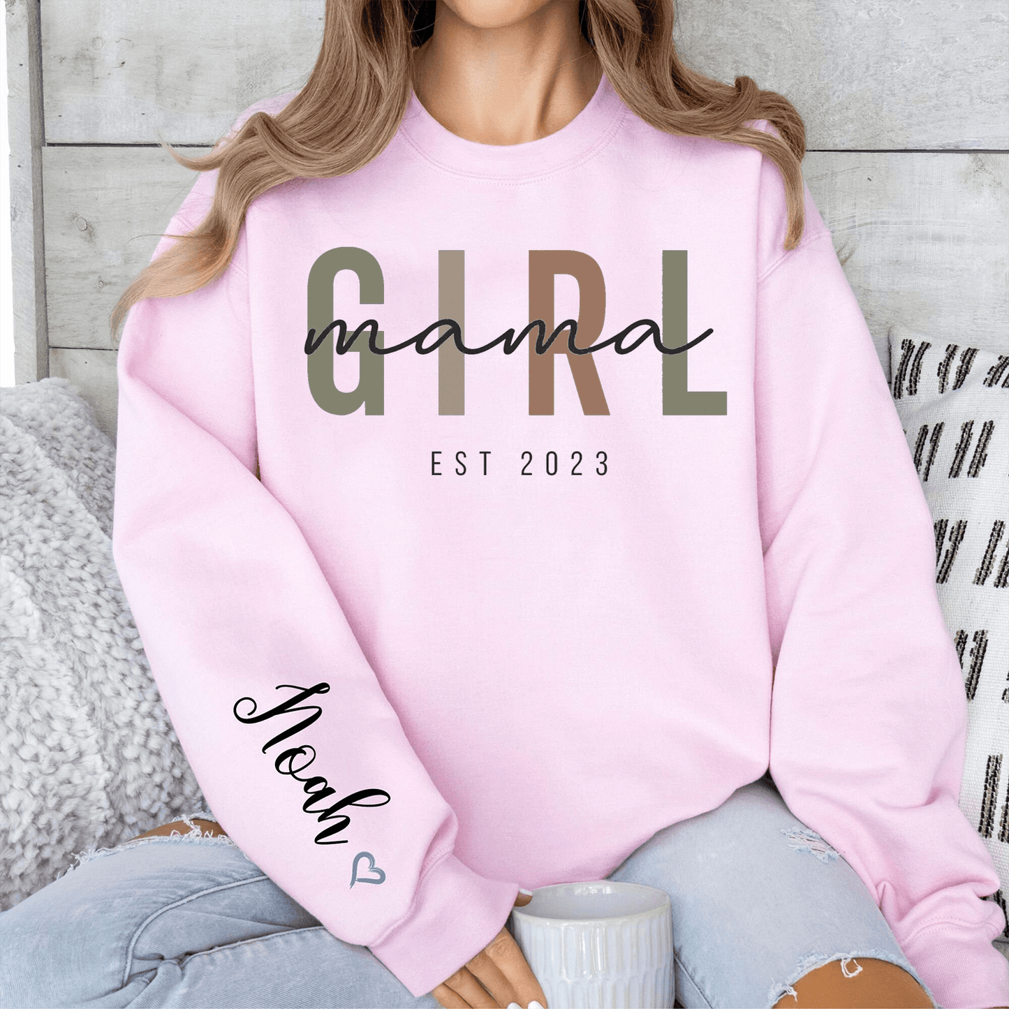 Custom 'Girl Mama' Sweatshirt - Chic Mom Gift - GiftHaus