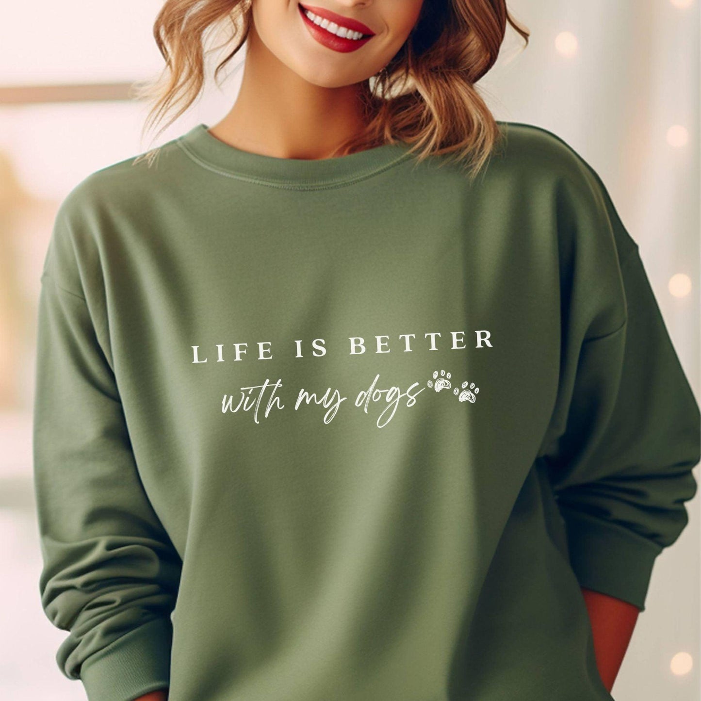 Das Leben ist besser mit meinem Hunde-Sweatshirt - GiftHaus