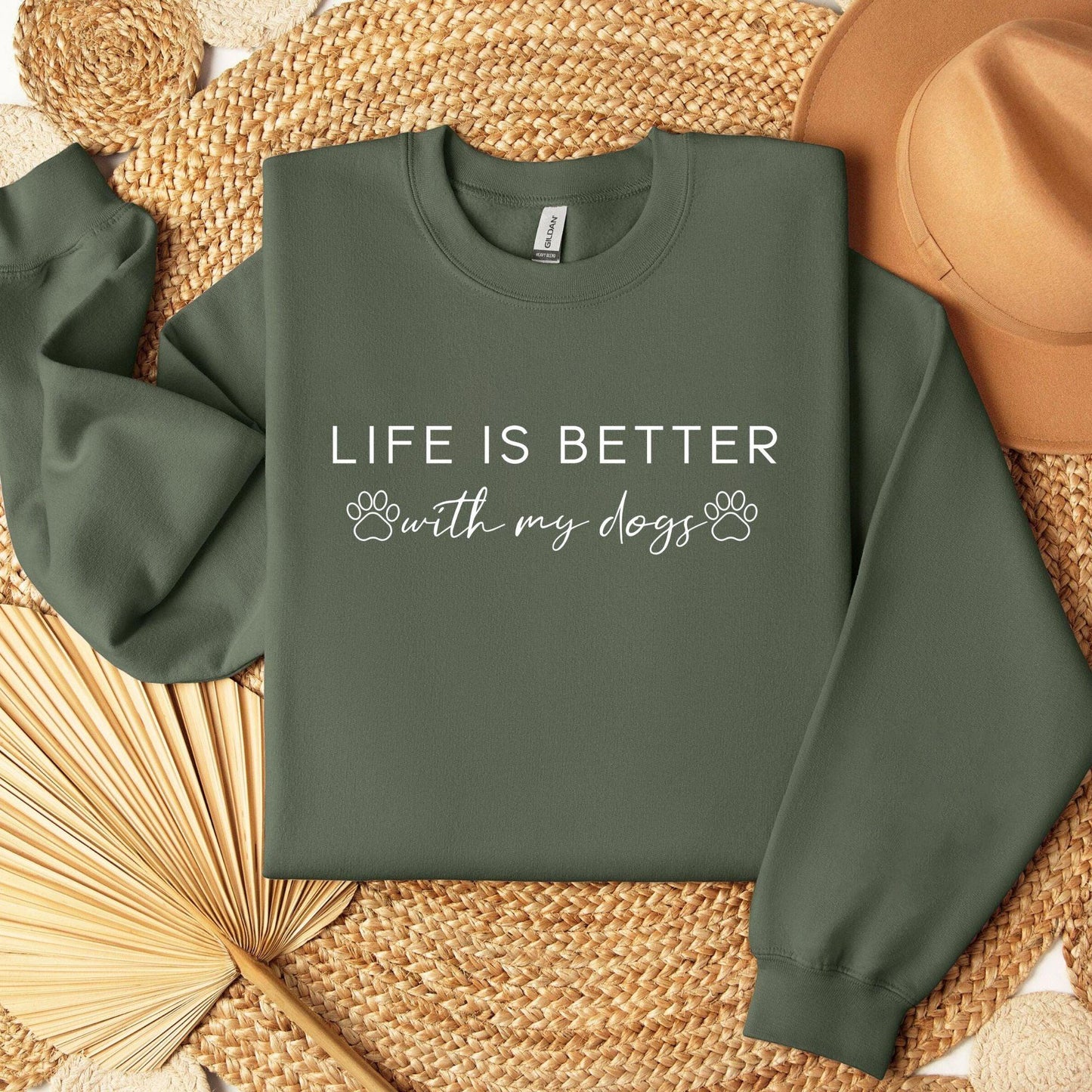 Das Leben ist besser mit meinem Hunde-Sweatshirt - GiftHaus
