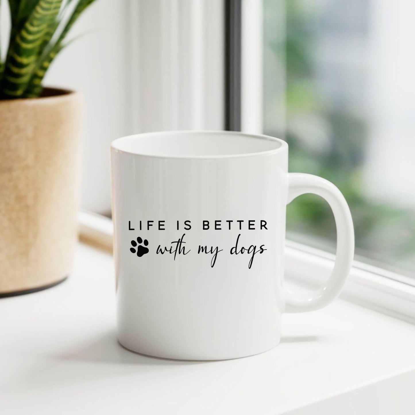Das Leben ist besser mit meiner Hundetasse - Geschenk für Hundeliebhaber - GiftHaus