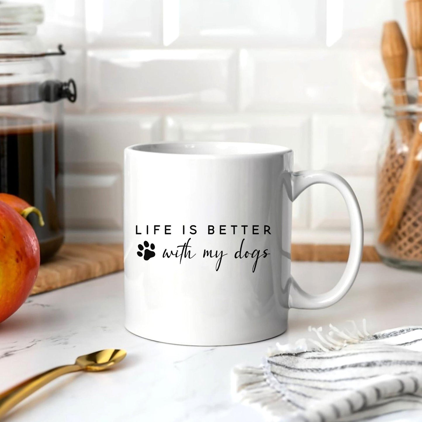 Das Leben ist besser mit meiner Hundetasse - Geschenk für Hundeliebhaber - GiftHaus