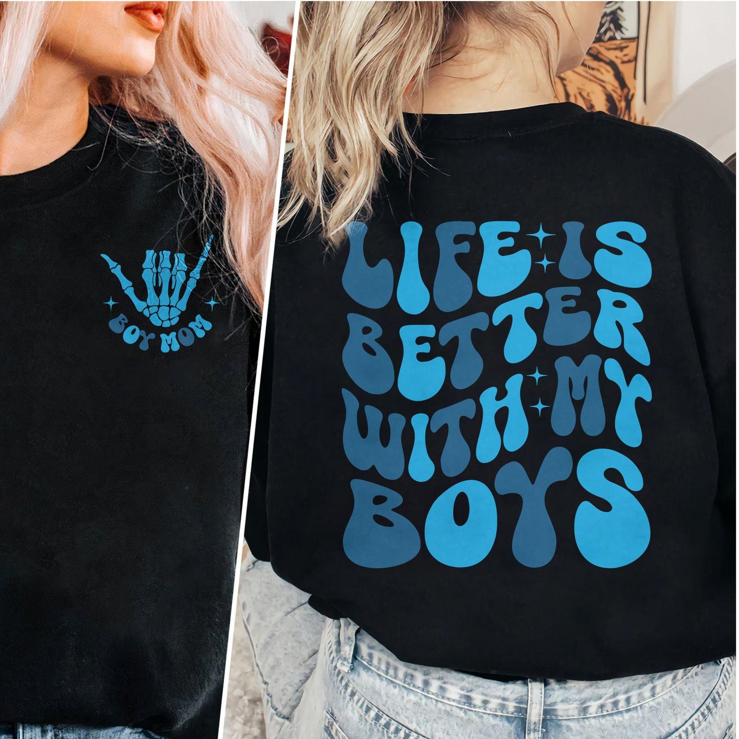 Das Leben ist schöner mit meinen Jungs Sweatshirt und Shirts - GiftHaus