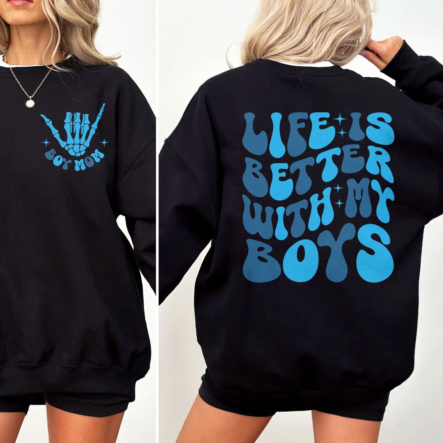 Das Leben ist schöner mit meinen Jungs Sweatshirt und Shirts - GiftHaus