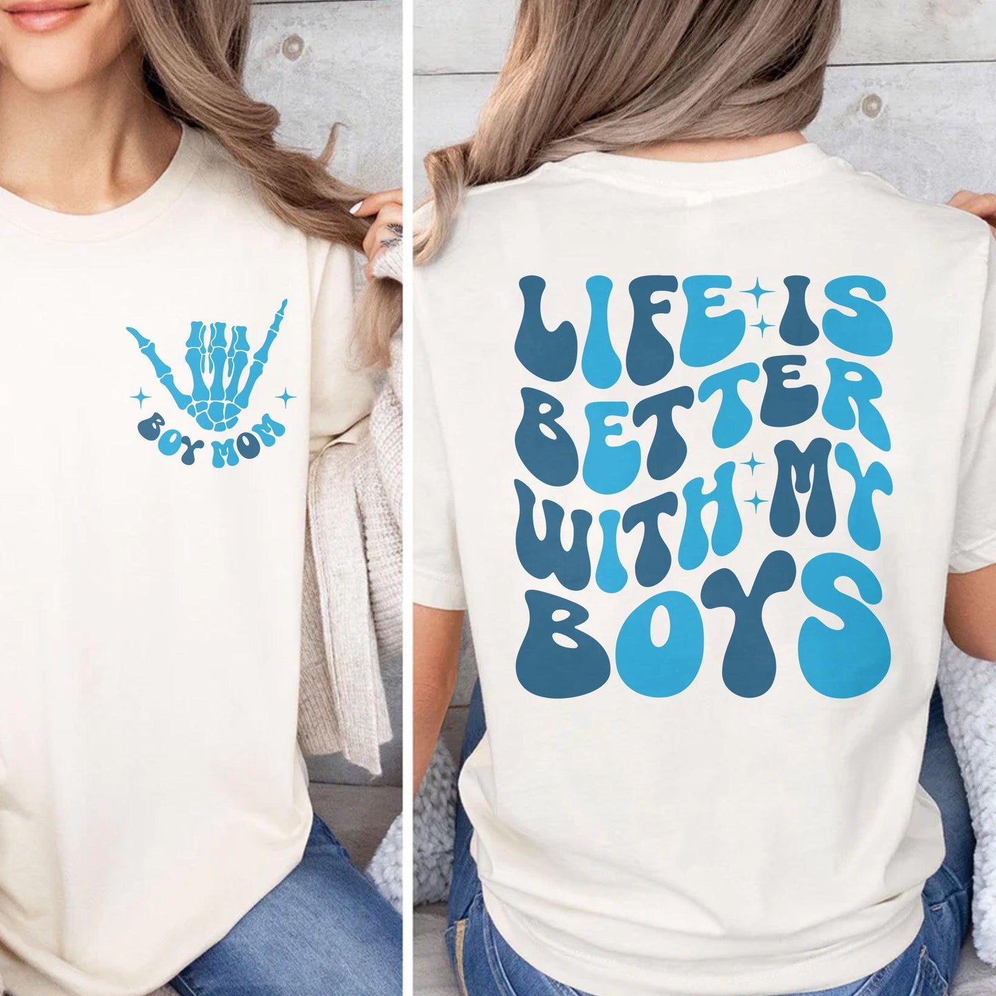 Das Leben ist schöner mit meinen Jungs Sweatshirt und Shirts - GiftHaus