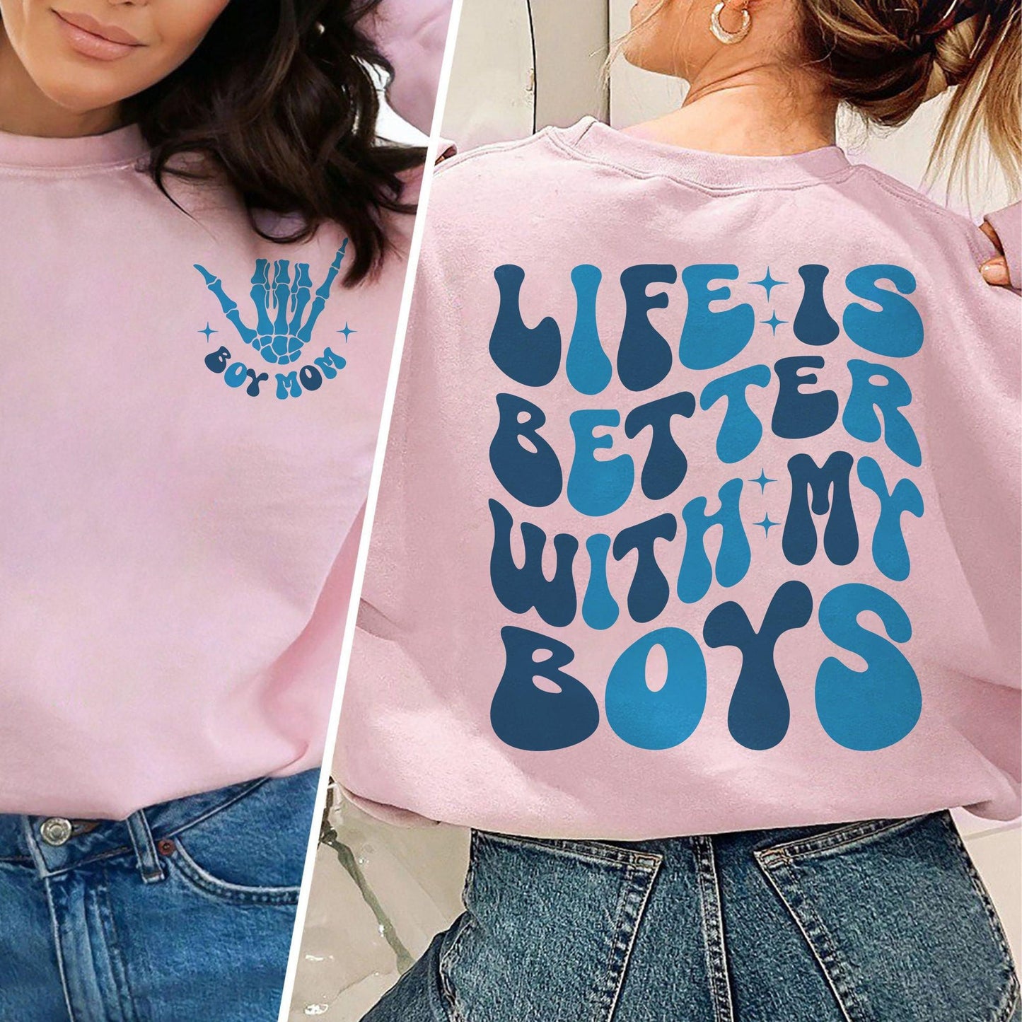 Das Leben ist schöner mit meinen Jungs Sweatshirt und Shirts - GiftHaus