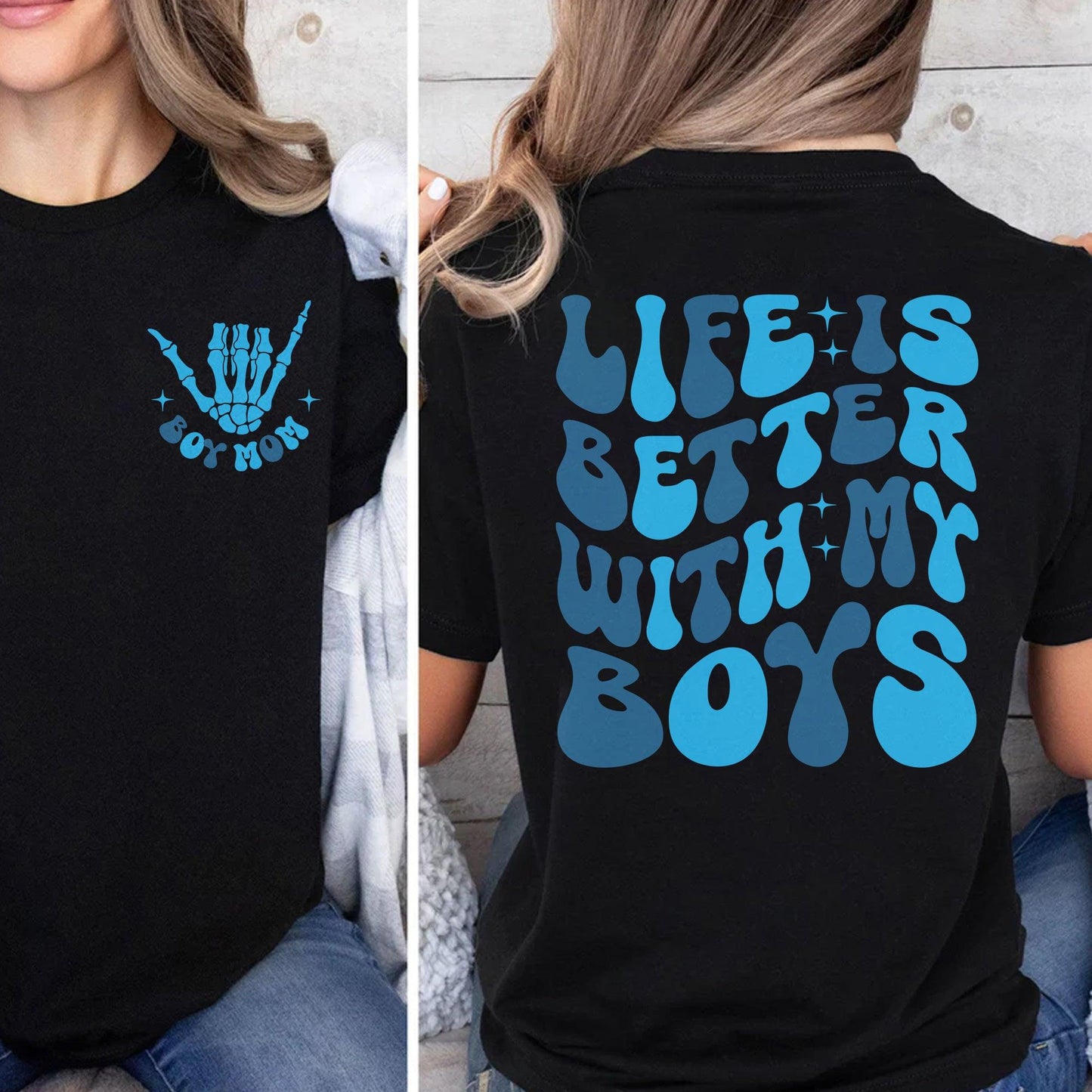 Das Leben ist schöner mit meinen Jungs Sweatshirt und Shirts - GiftHaus