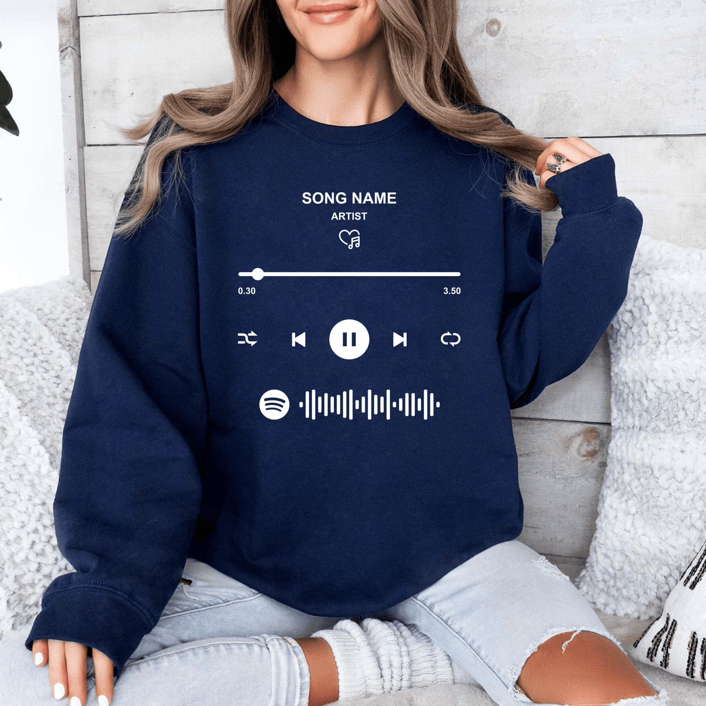 Dein Liedcode - Personalisiertes Spotify Sweatshirt - GiftHaus