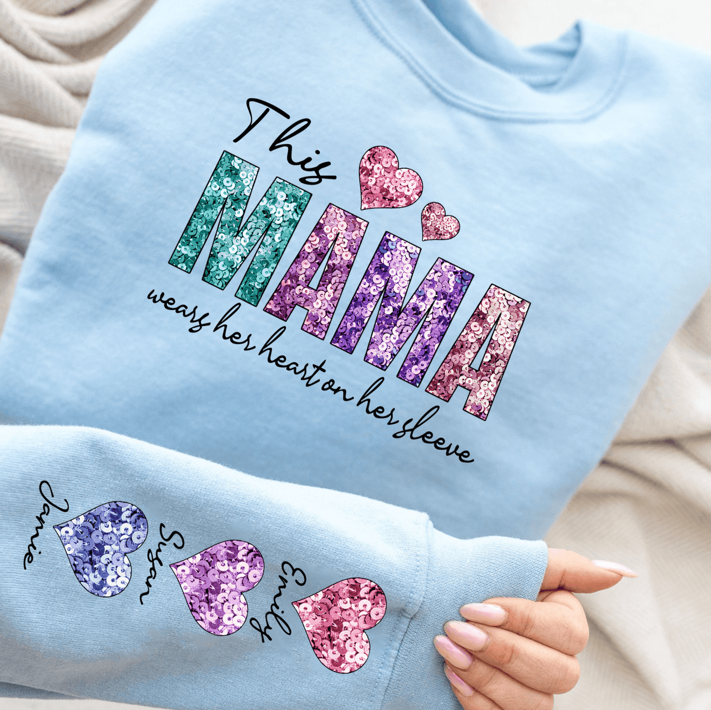 Diese Mama trägt ihr Herz auf ihrem Ärmel-Sweatshirt, - GiftHaus
