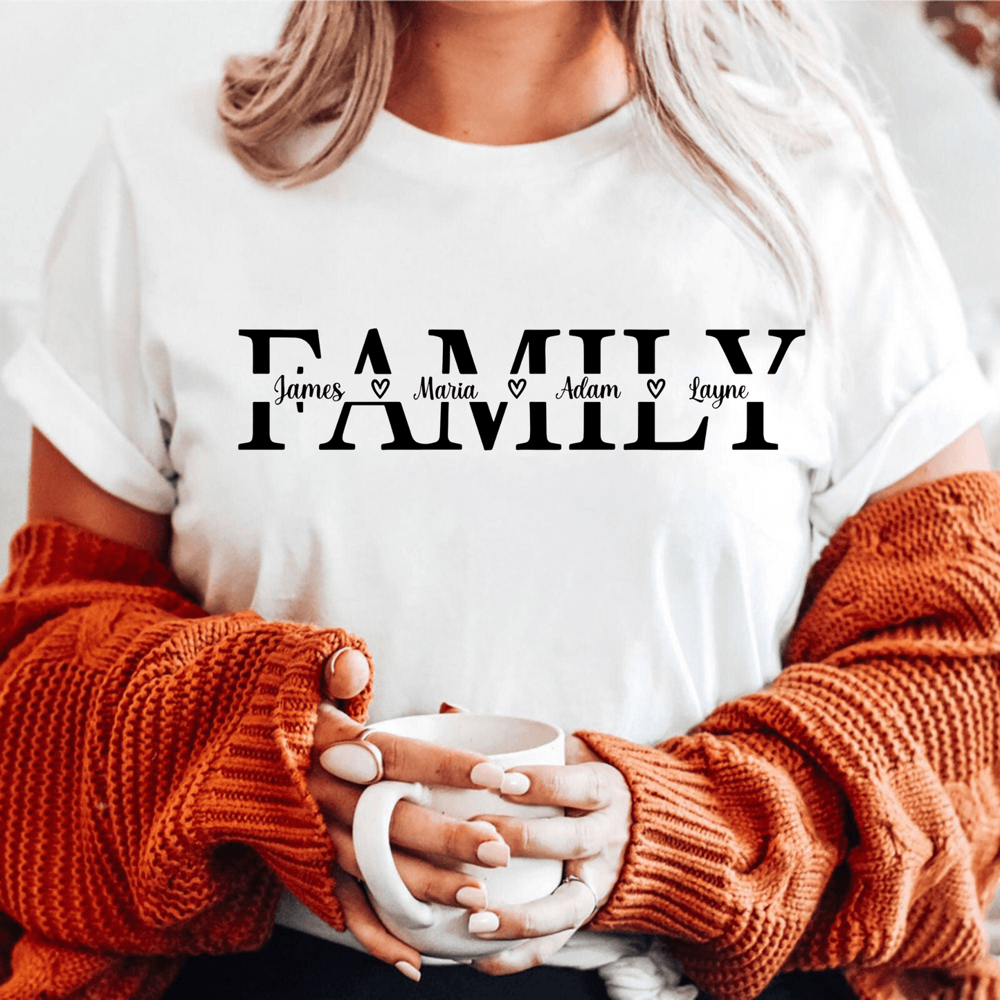 "Familie" Personalisiertes Sweatshirt - Geschenk für Familienmitglieder - GiftHaus