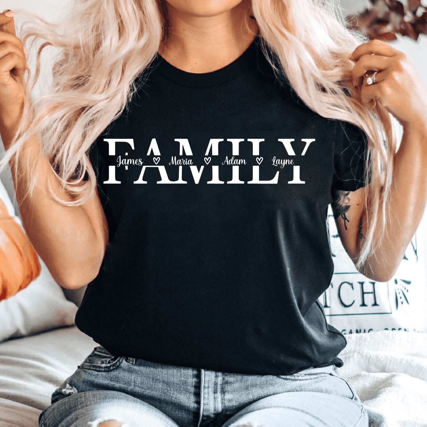 "Familie" Personalisiertes Sweatshirt - Geschenk für Familienmitglieder - GiftHaus