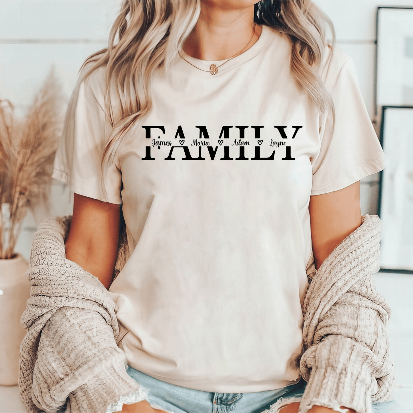 "Familie" Personalisiertes Sweatshirt - Geschenk für Familienmitglieder - GiftHaus