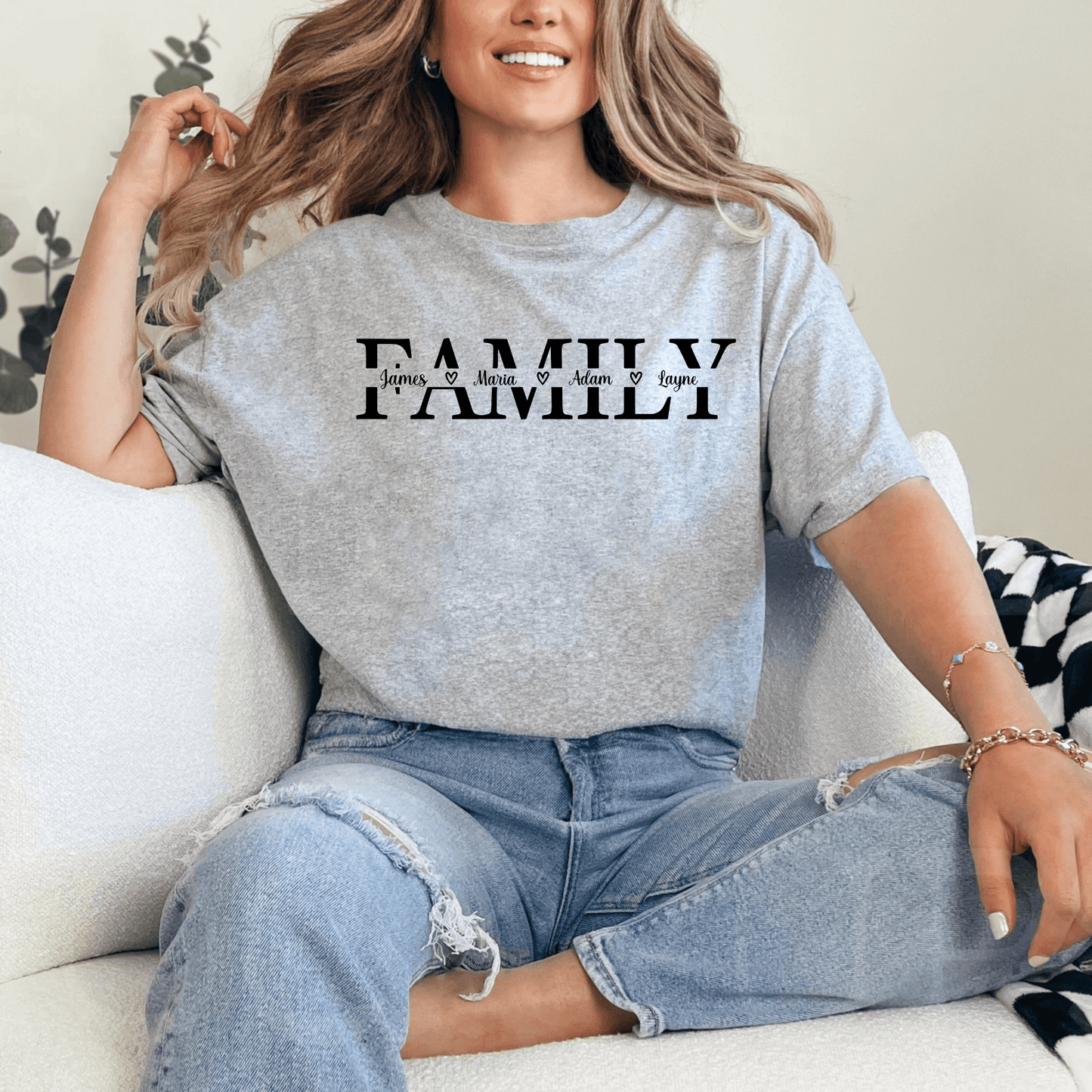 "Familie" Personalisiertes Sweatshirt - Geschenk für Familienmitglieder - GiftHaus