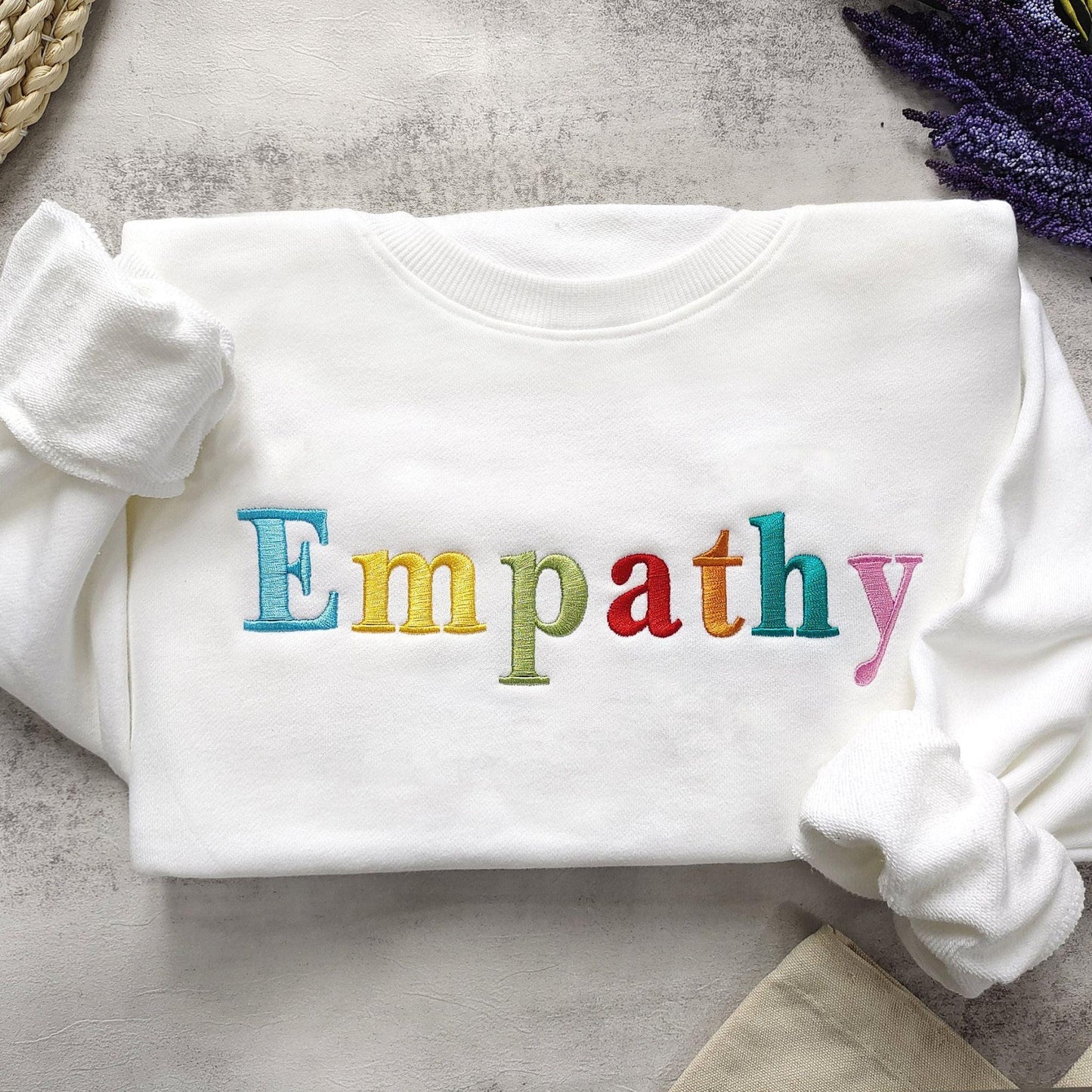 Gesticktes Empathie Sweatshirt - Positives Sweatshirt - GiftHaus