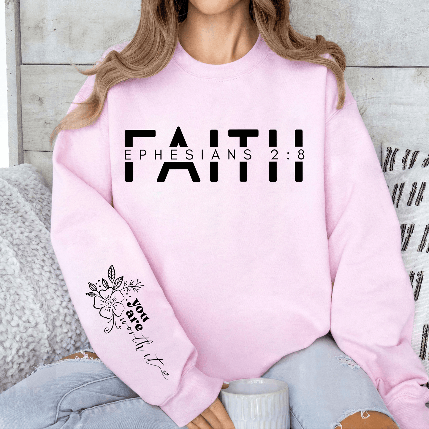 Glaubensbekenntnis Sweatshirt Epheser 2:8 - Christliches Geschenk mit Botschaft - GiftHaus
