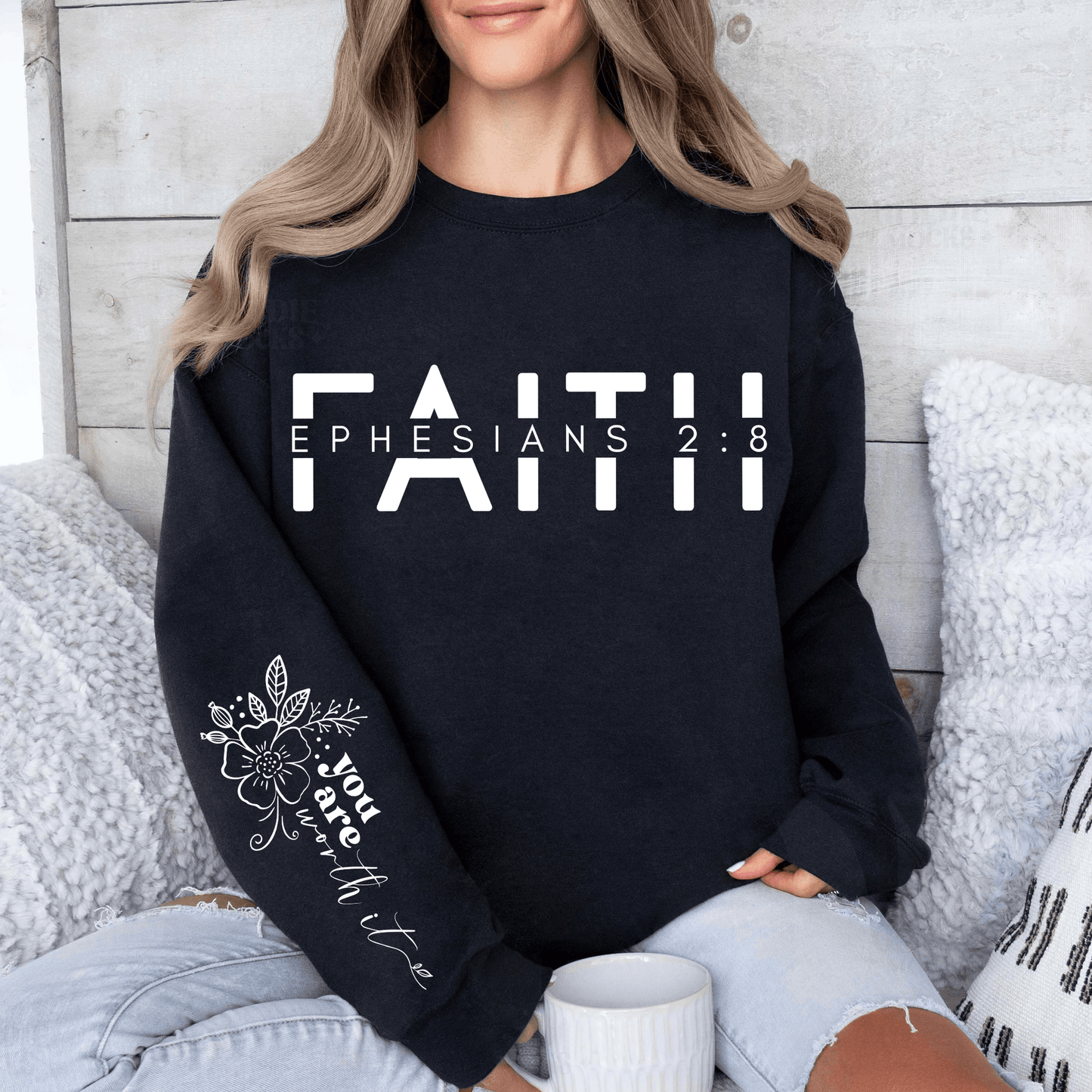 Glaubensbekenntnis Sweatshirt Epheser 2:8 - Christliches Geschenk mit Botschaft - GiftHaus