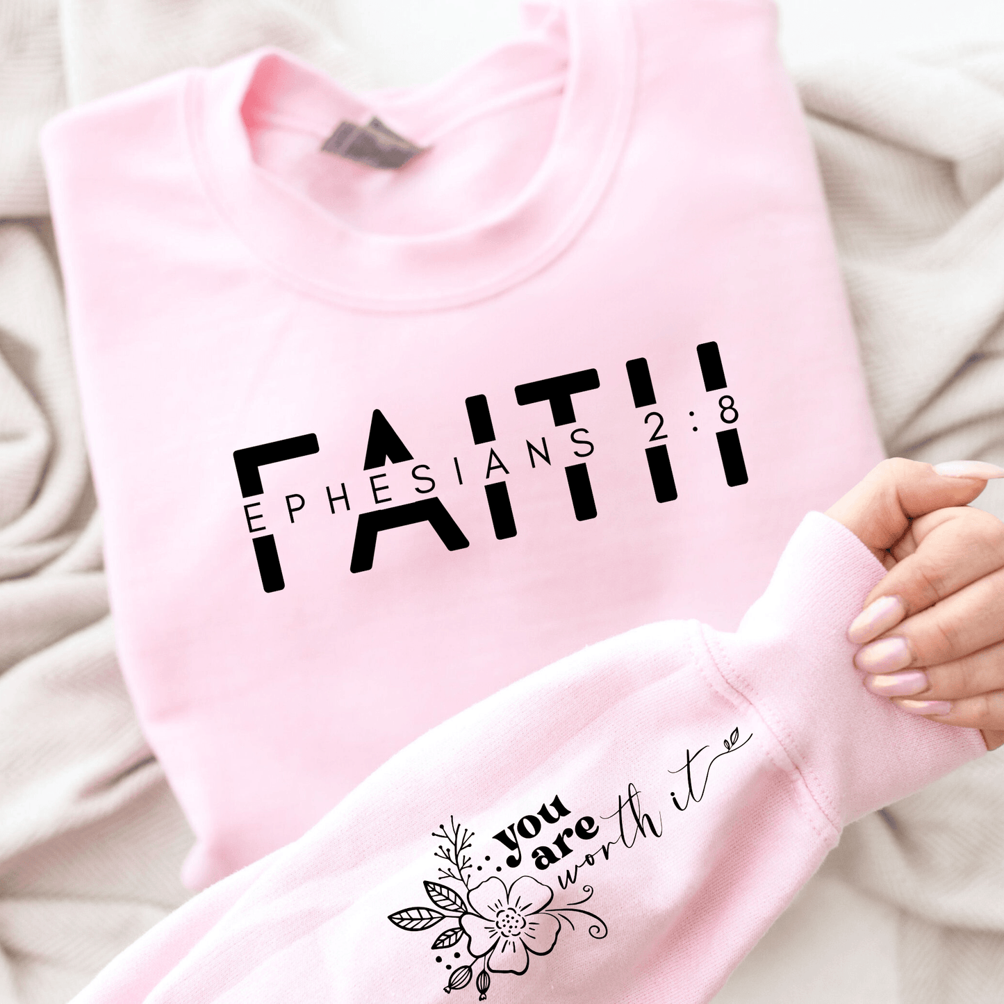 Glaubensbekenntnis Sweatshirt Epheser 2:8 - Christliches Geschenk mit Botschaft - GiftHaus
