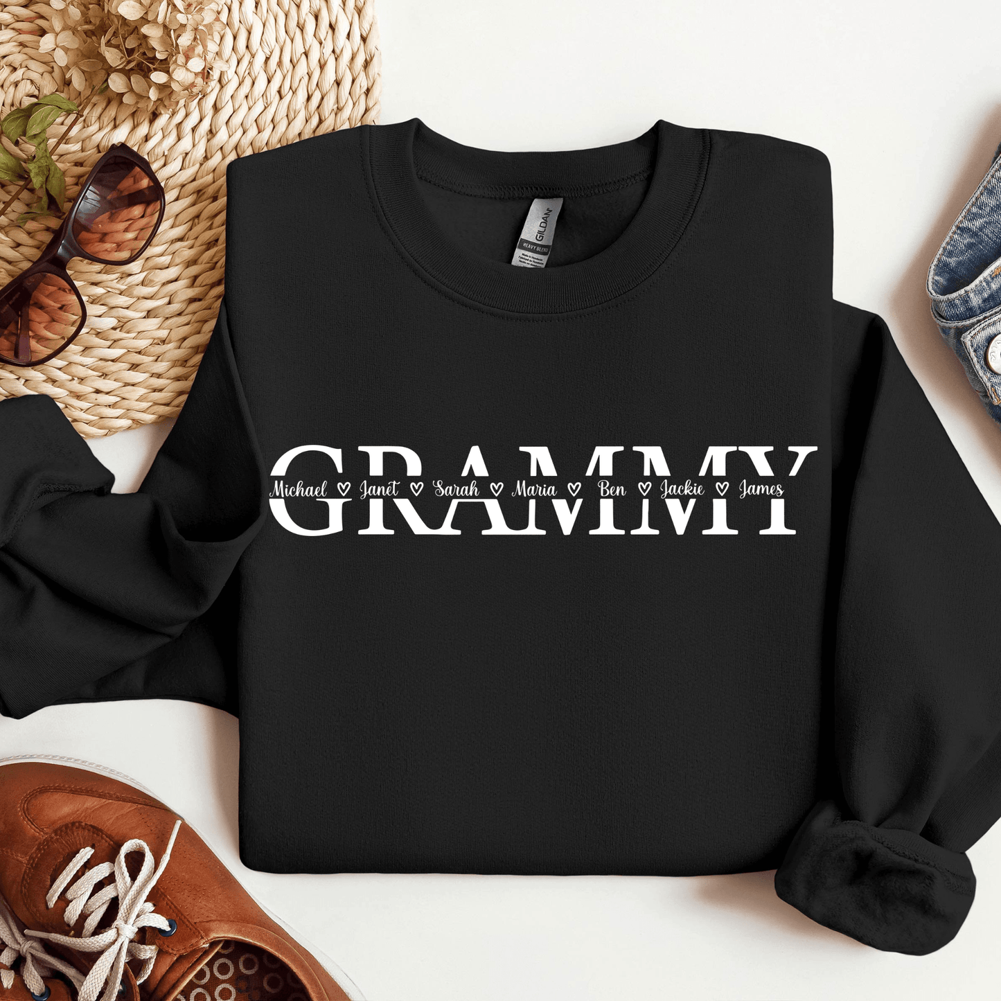 "Grammy" Personalisiertes Sweatshirt - Geschenk für Großmütter - GiftHaus
