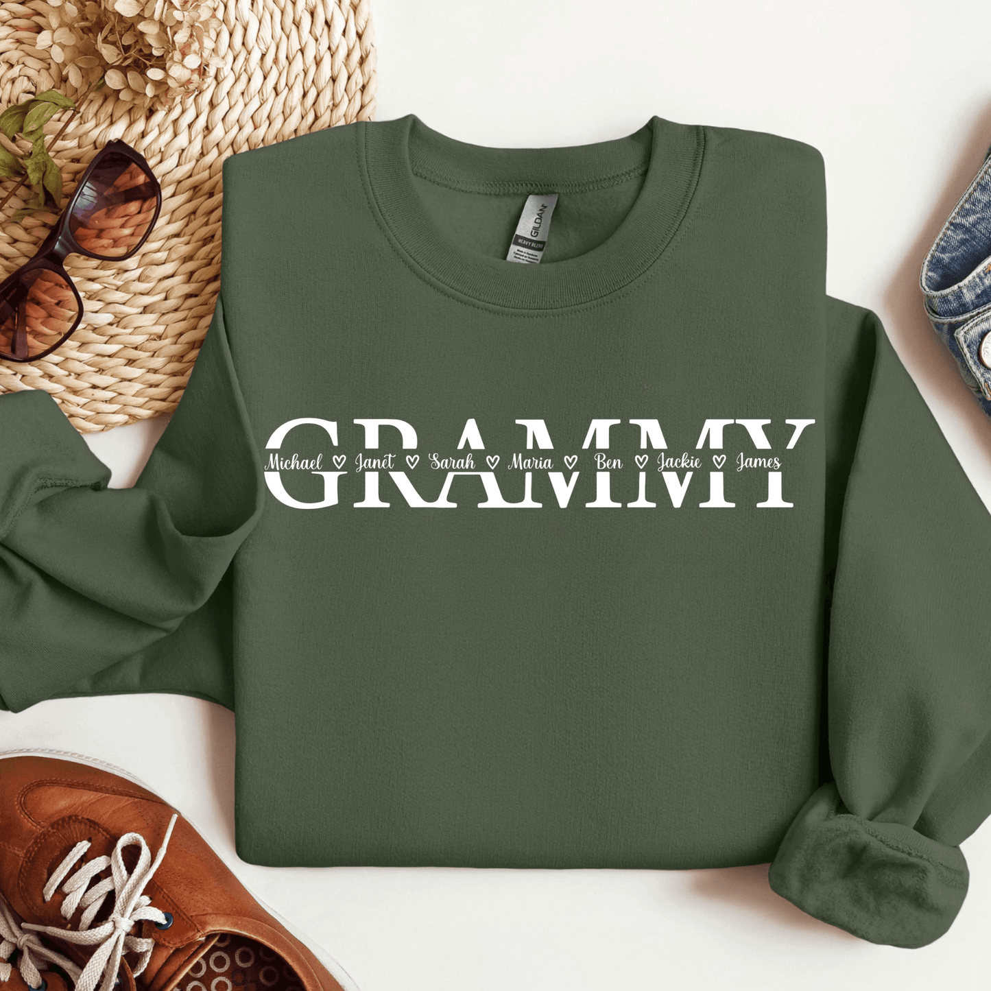 "Grammy" Personalisiertes Sweatshirt - Geschenk für Großmütter - GiftHaus