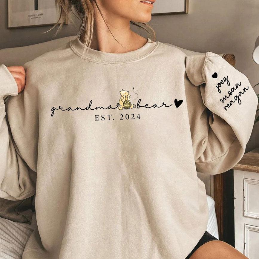 Grandma Bear - Personalisiertes Oma Bär Sweatshirt und Hoodie - GiftHaus