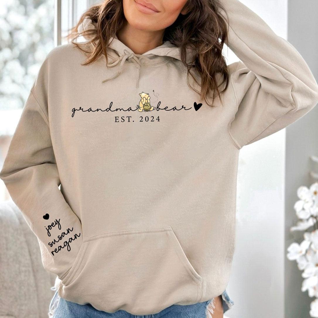 Grandma Bear - Personalisiertes Oma Bär Sweatshirt und Hoodie - GiftHaus