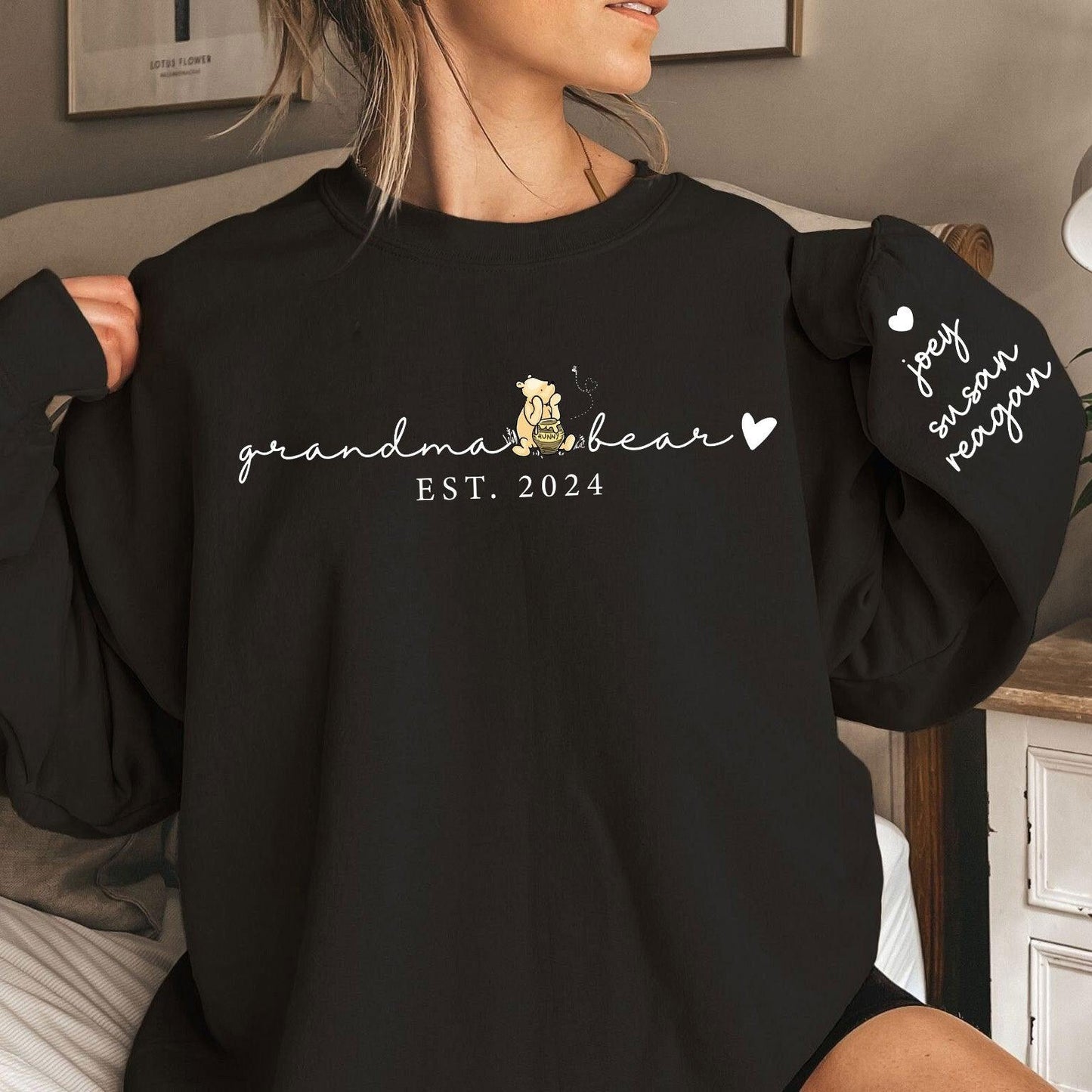 Grandma Bear - Personalisiertes Oma Bär Sweatshirt und Hoodie - GiftHaus