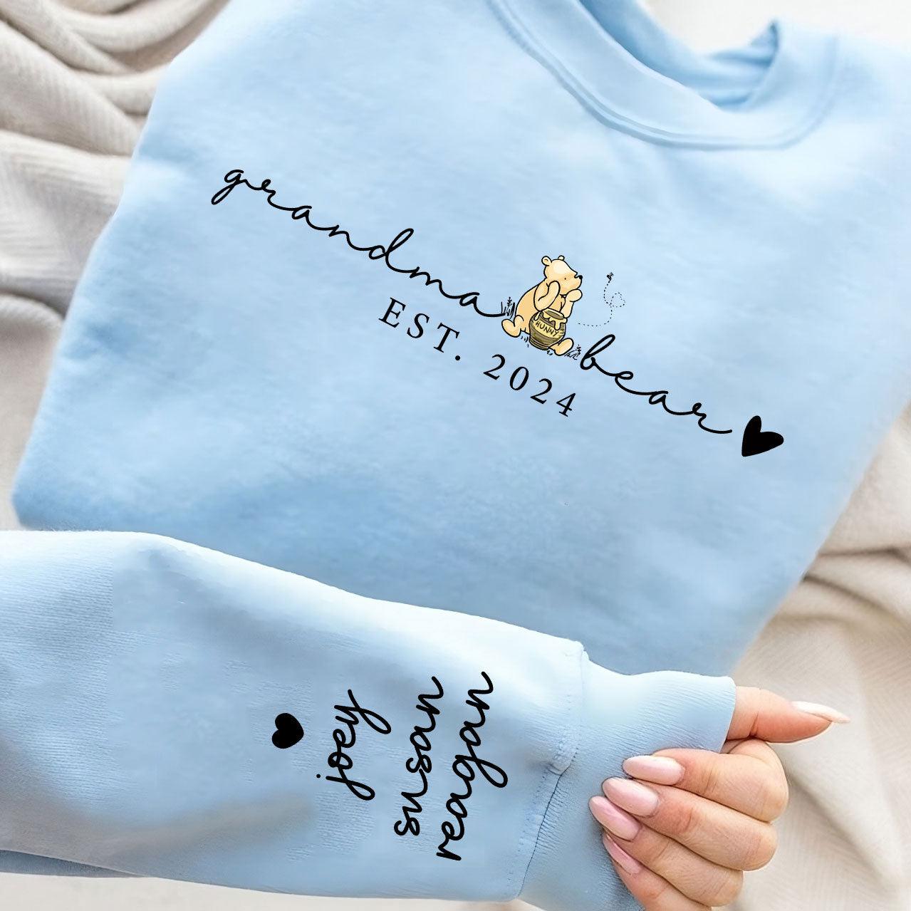Grandma Bear - Personalisiertes Oma Bär Sweatshirt und Hoodie - GiftHaus
