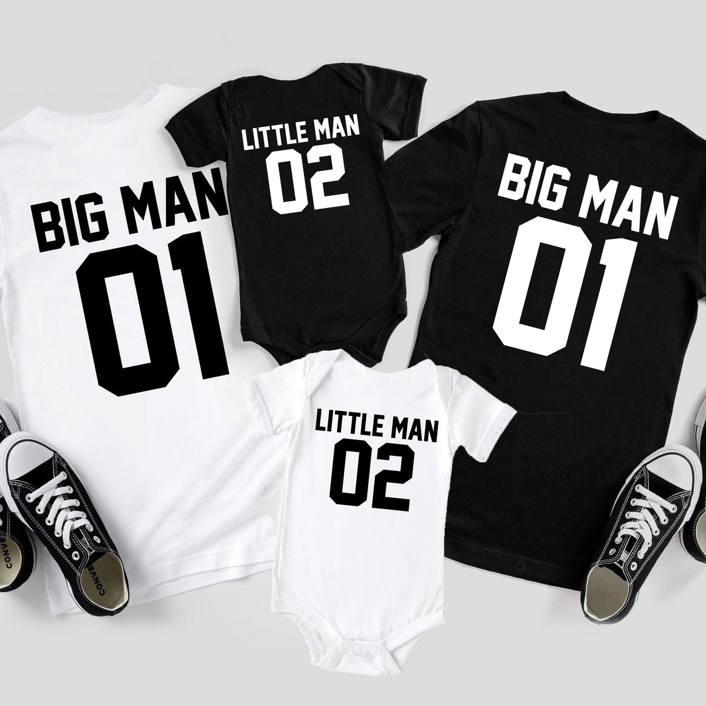 Großer Mann & Kleiner Mann - Personalisierte T-Shirts für Vate - GiftHaus
